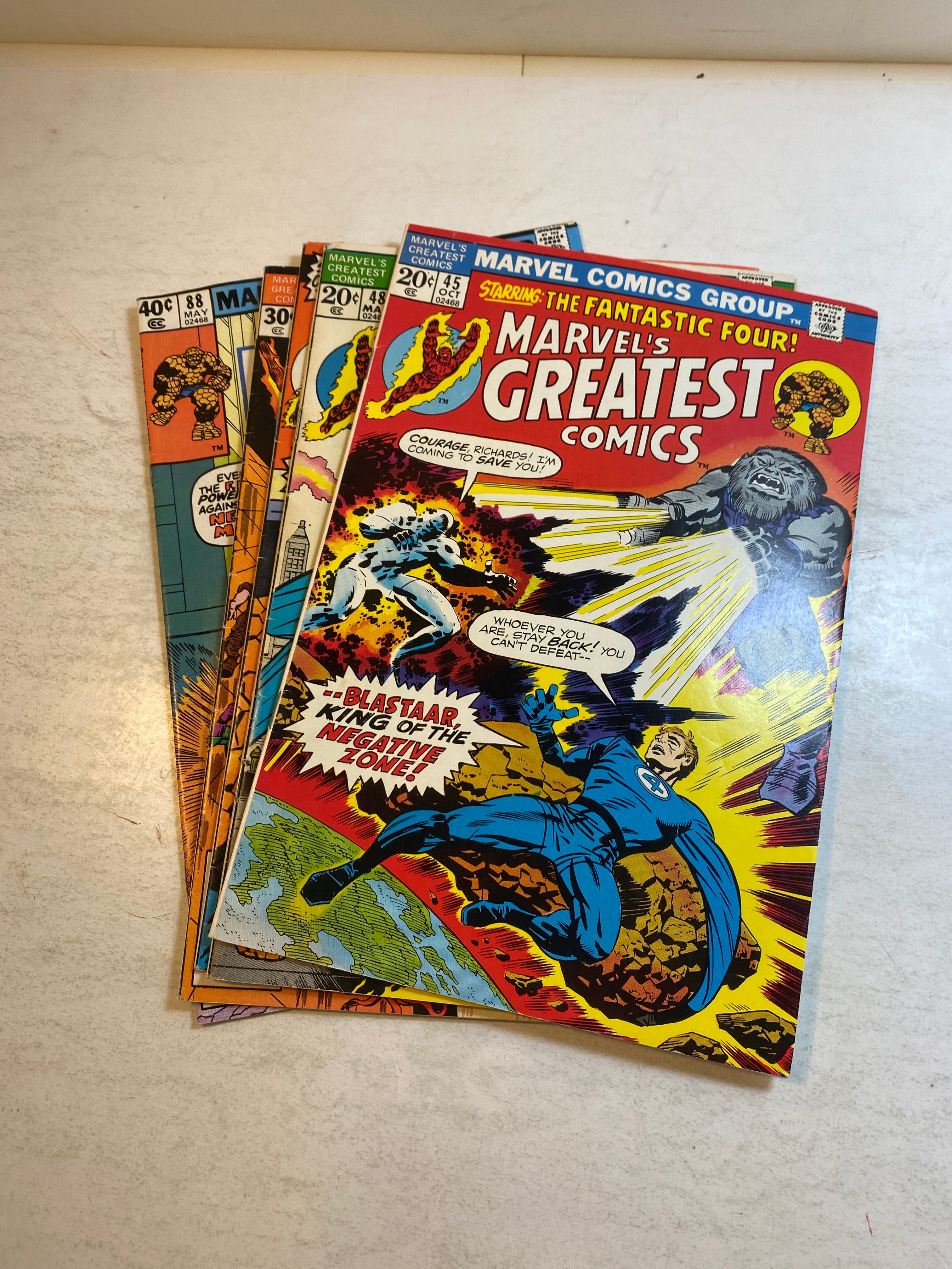 Lot of 5 Marvel's Greatest Comics Fantastic Four 1973-1980