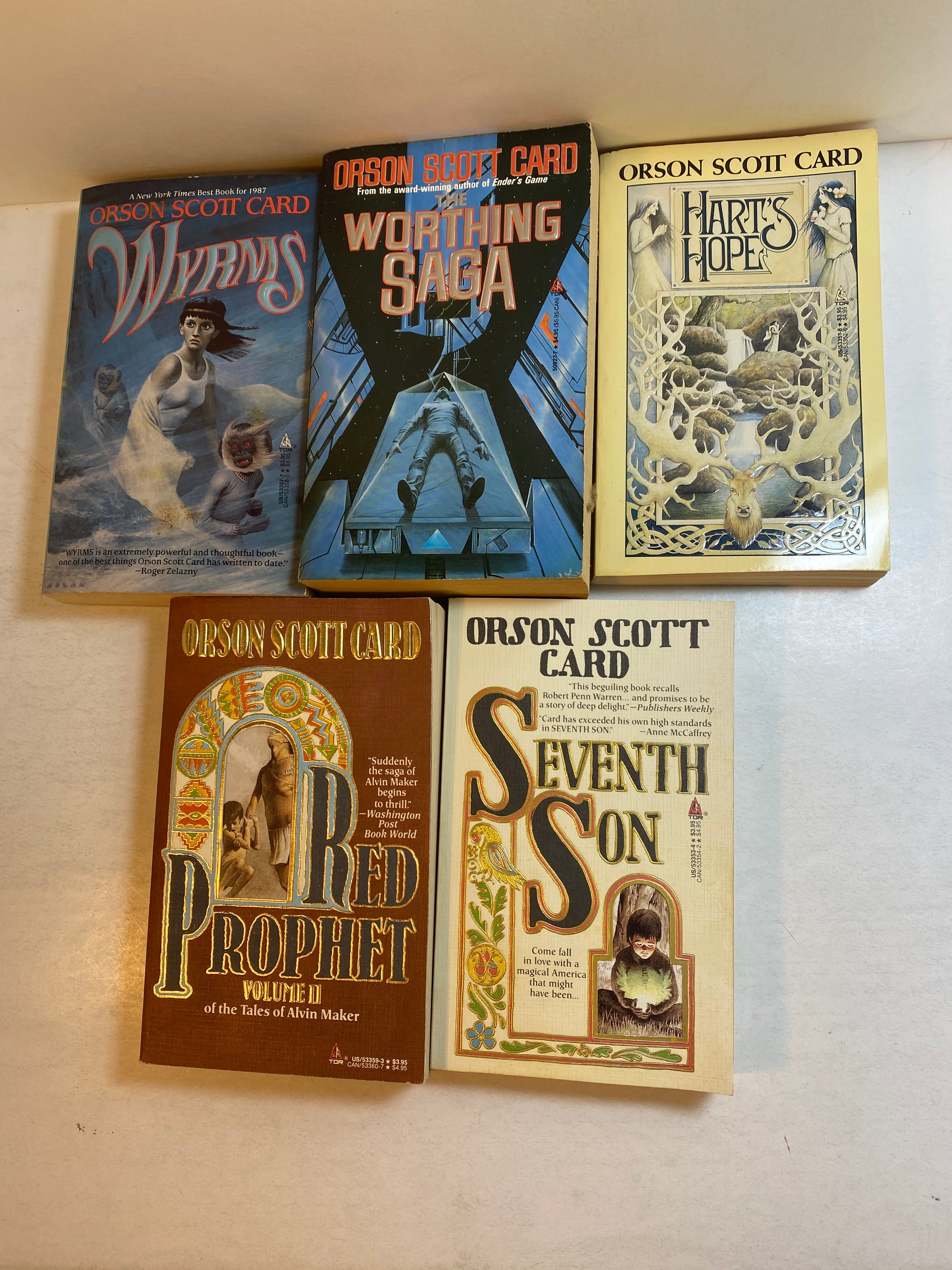 Lot of 5 Orson Scott Card Paperbacks 1988-1990