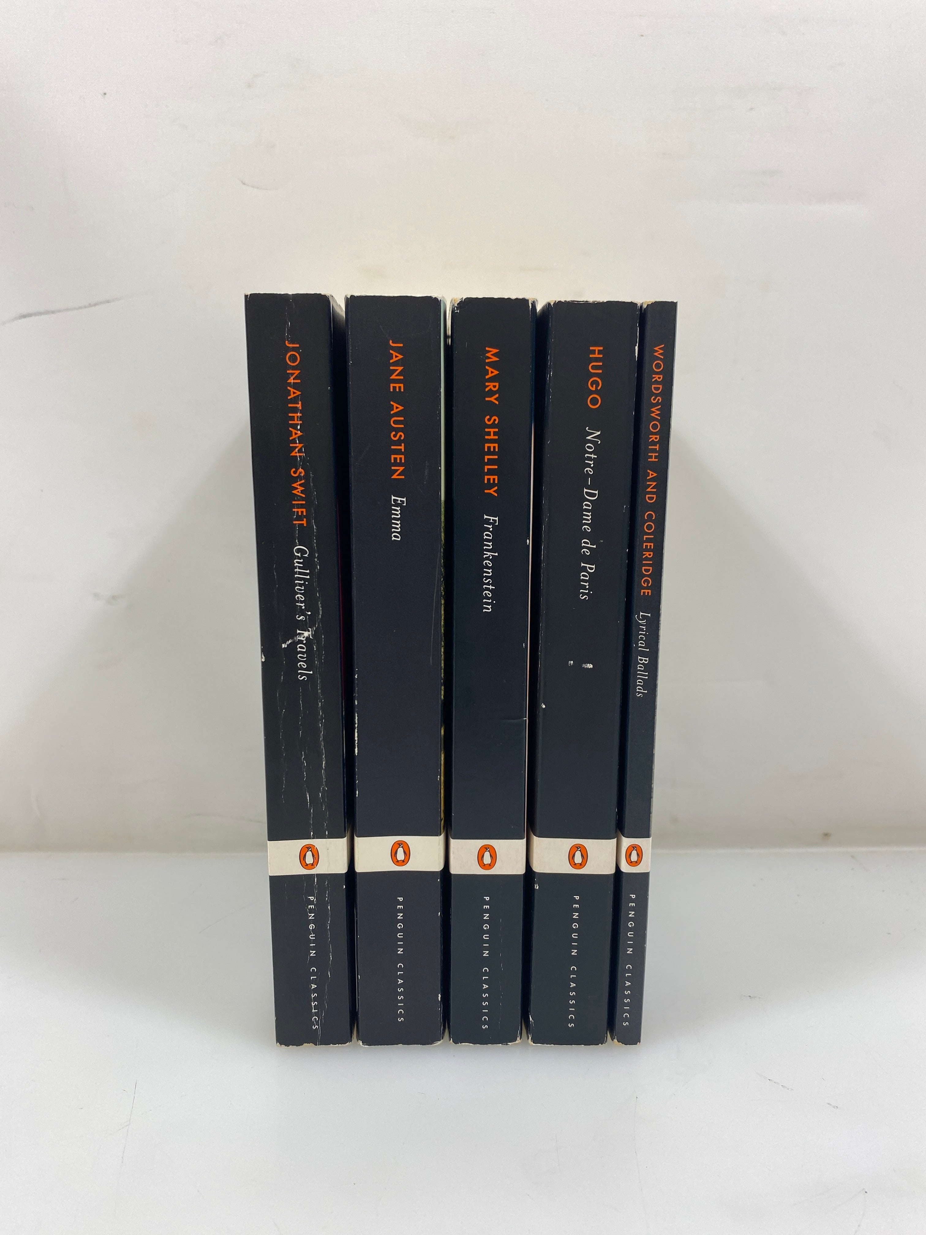 Lot of 5 Penguins Classics Swift/Austen/Shelley/Hugo/Wordsworth & Coleridge SC