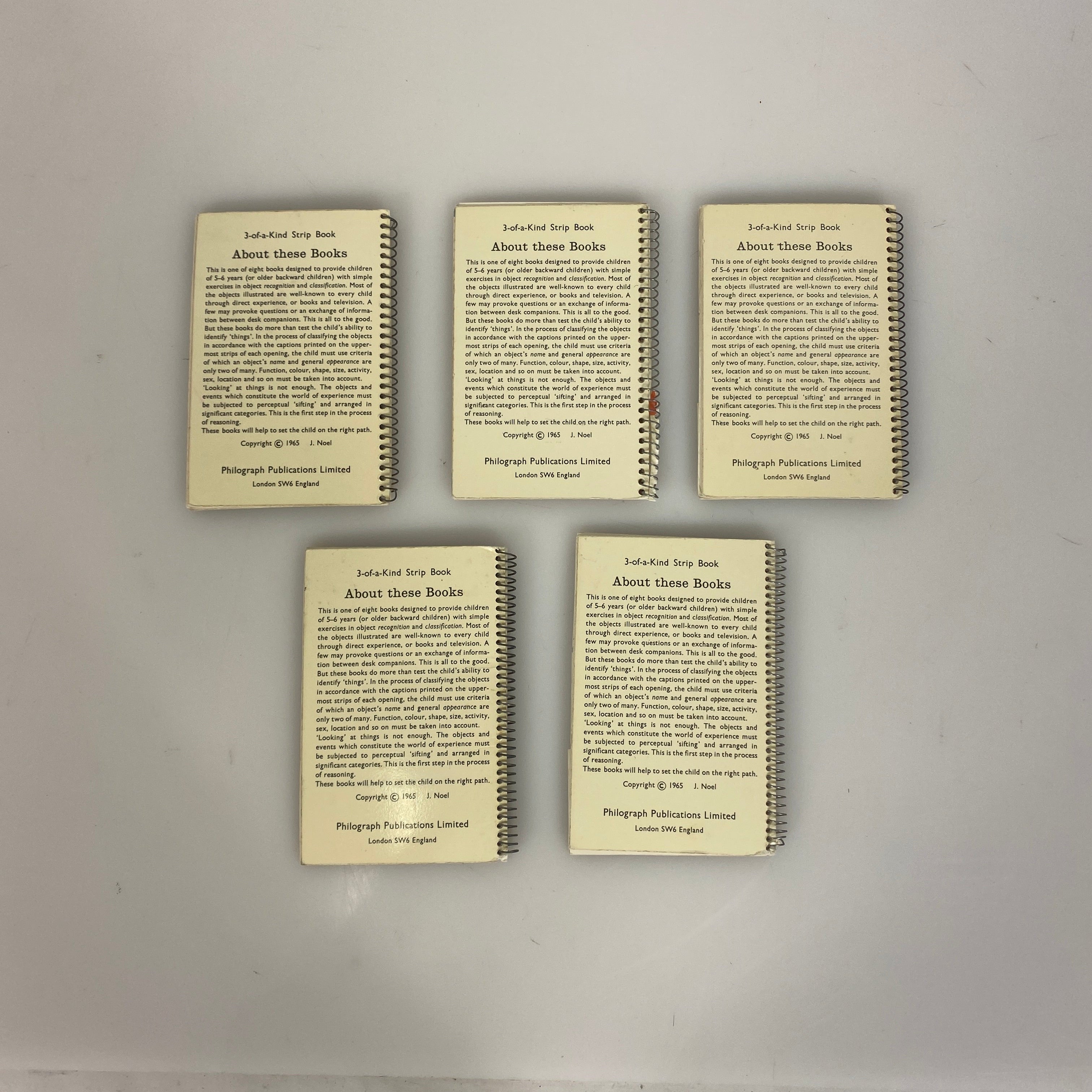 Lot of 5 Philograph Publications 3 of a Kind Strip Books
