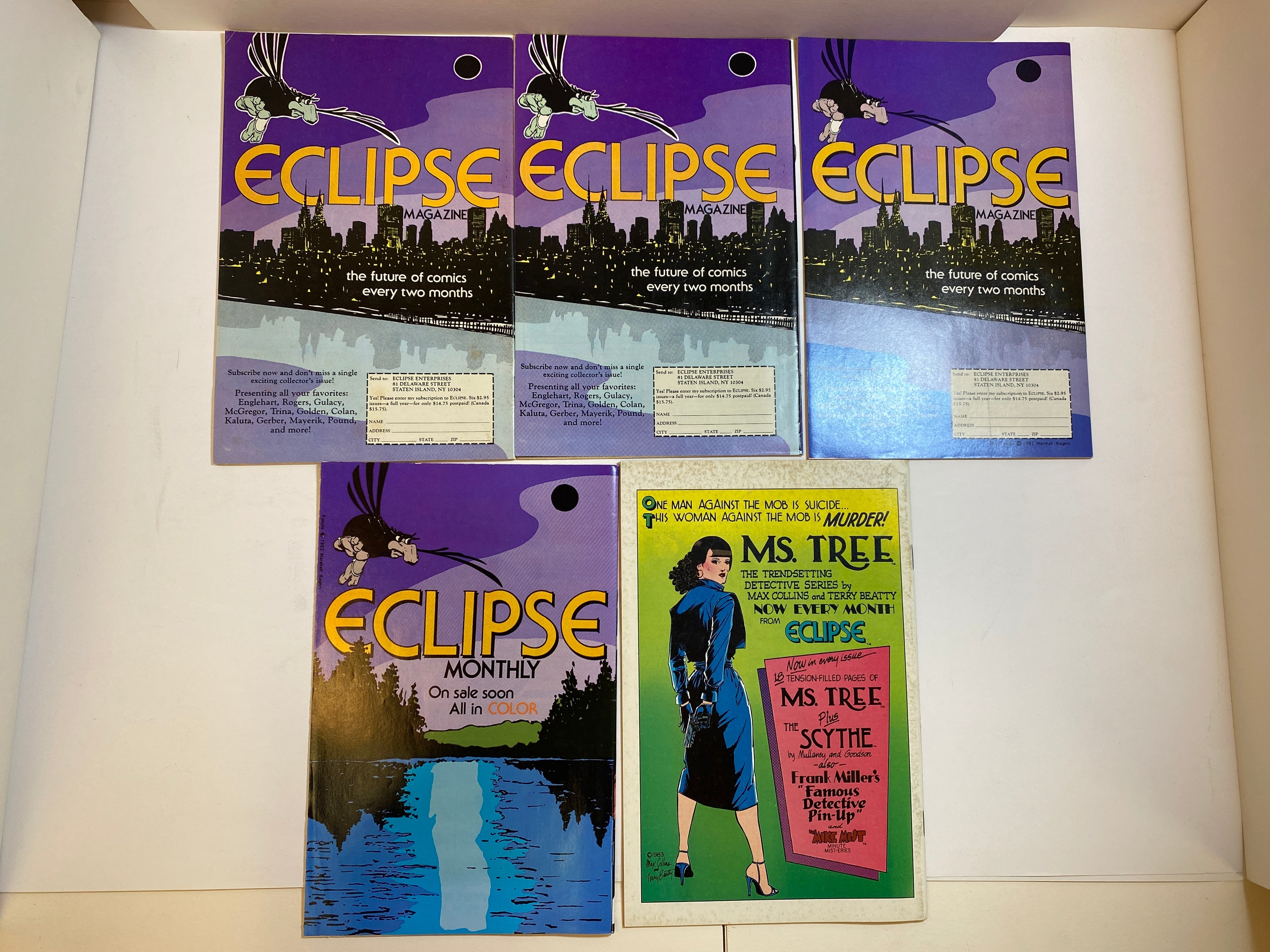 Lot of 5 Sabre Eclipse Comics 1982-1983