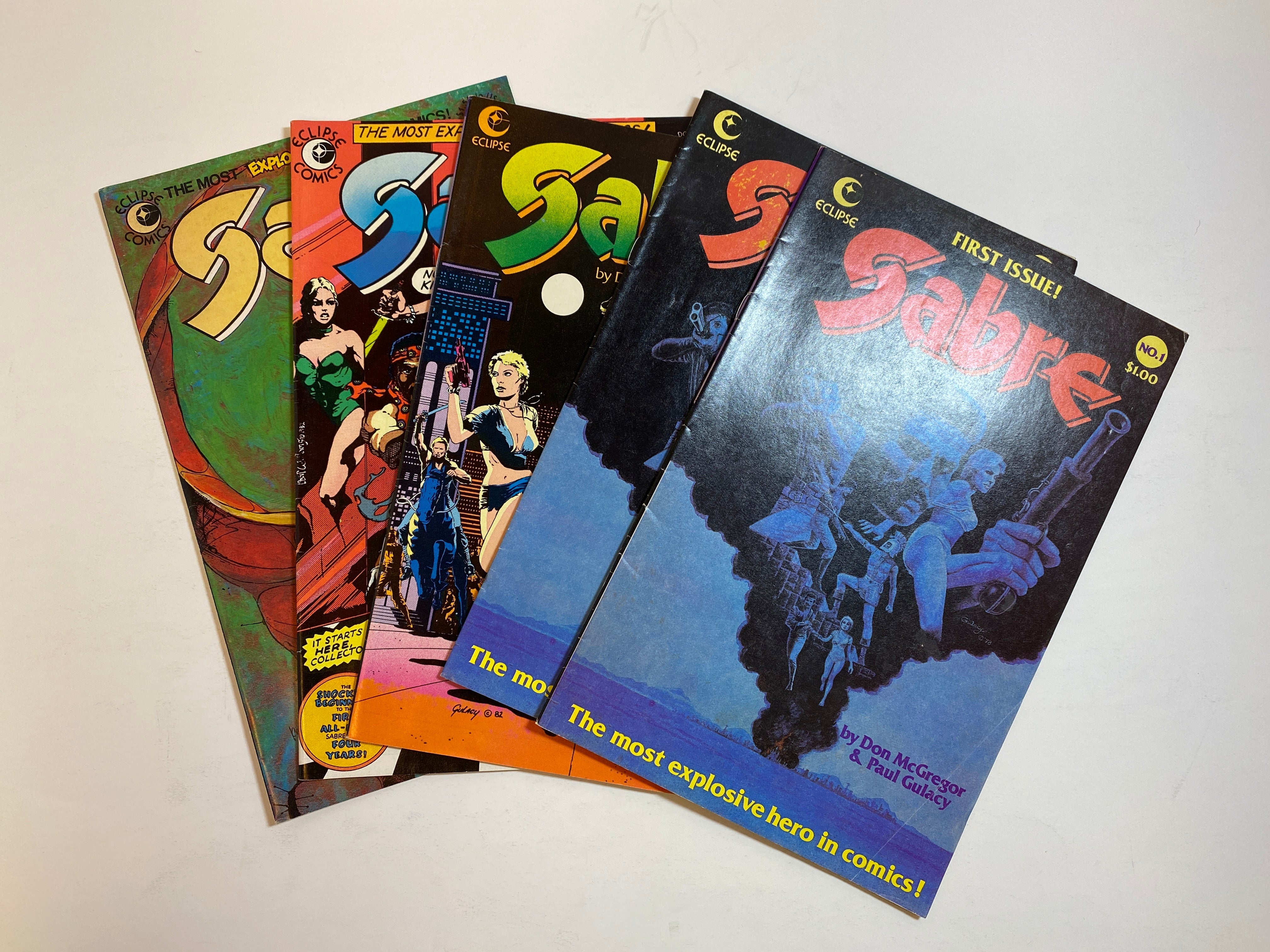 Lot of 5 Sabre Eclipse Comics 1982-1983