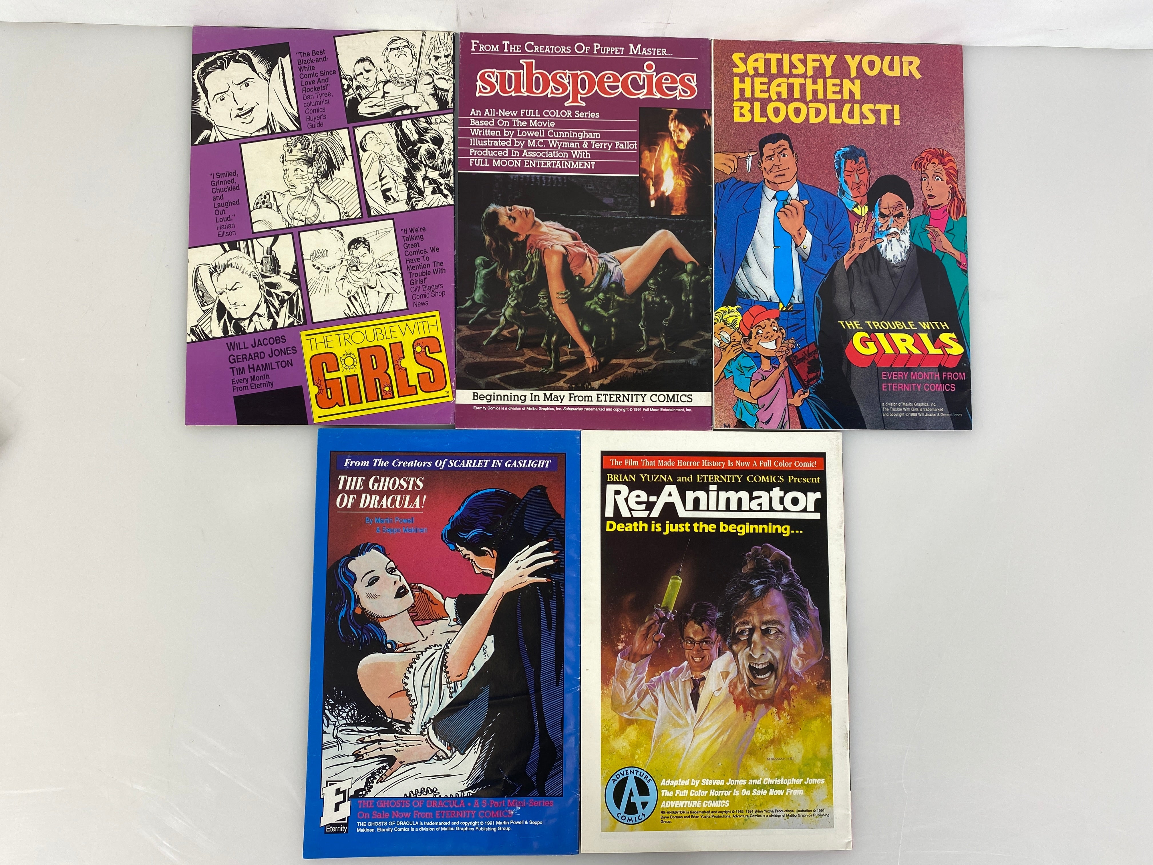 Lot of 5 Shuriken Comic Books Eternity 1988-1991