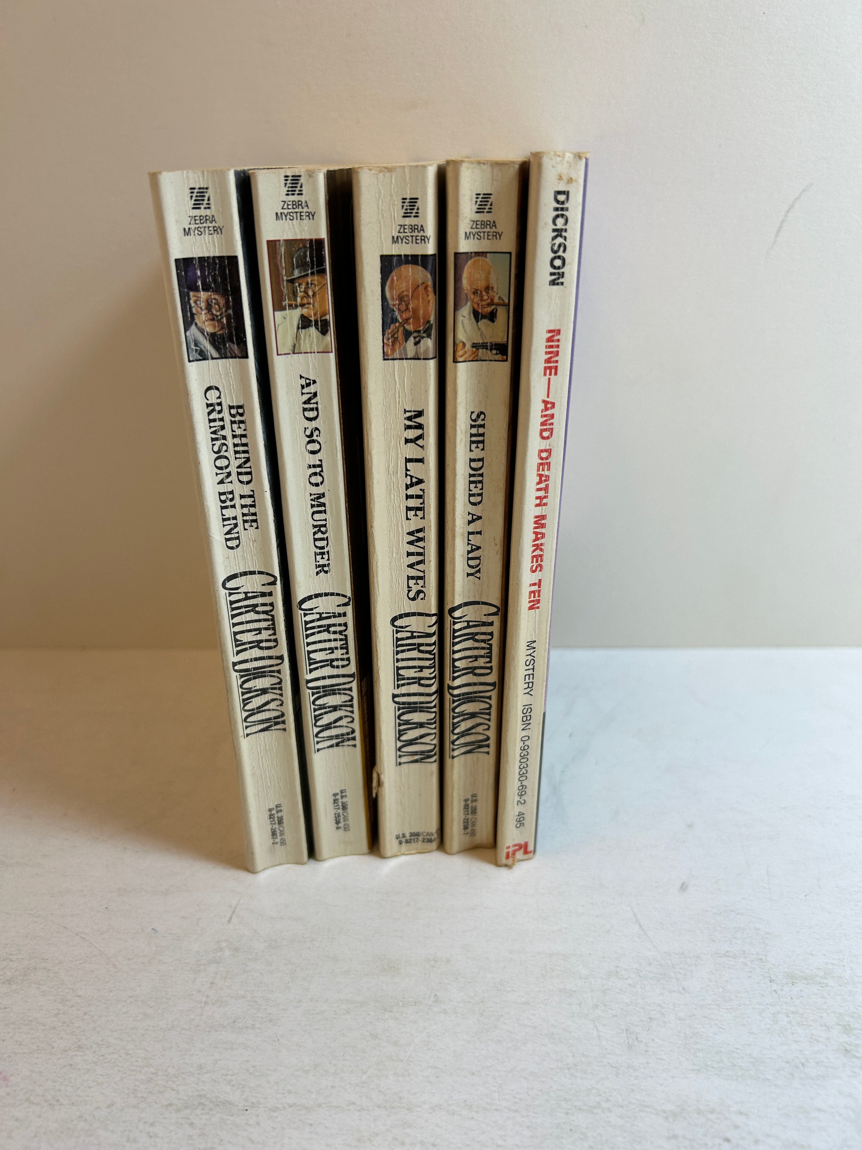 Lot of 5 " Sir Henry Merrivale" Series by Carter Dickson Mystery Zebra/iPL PB