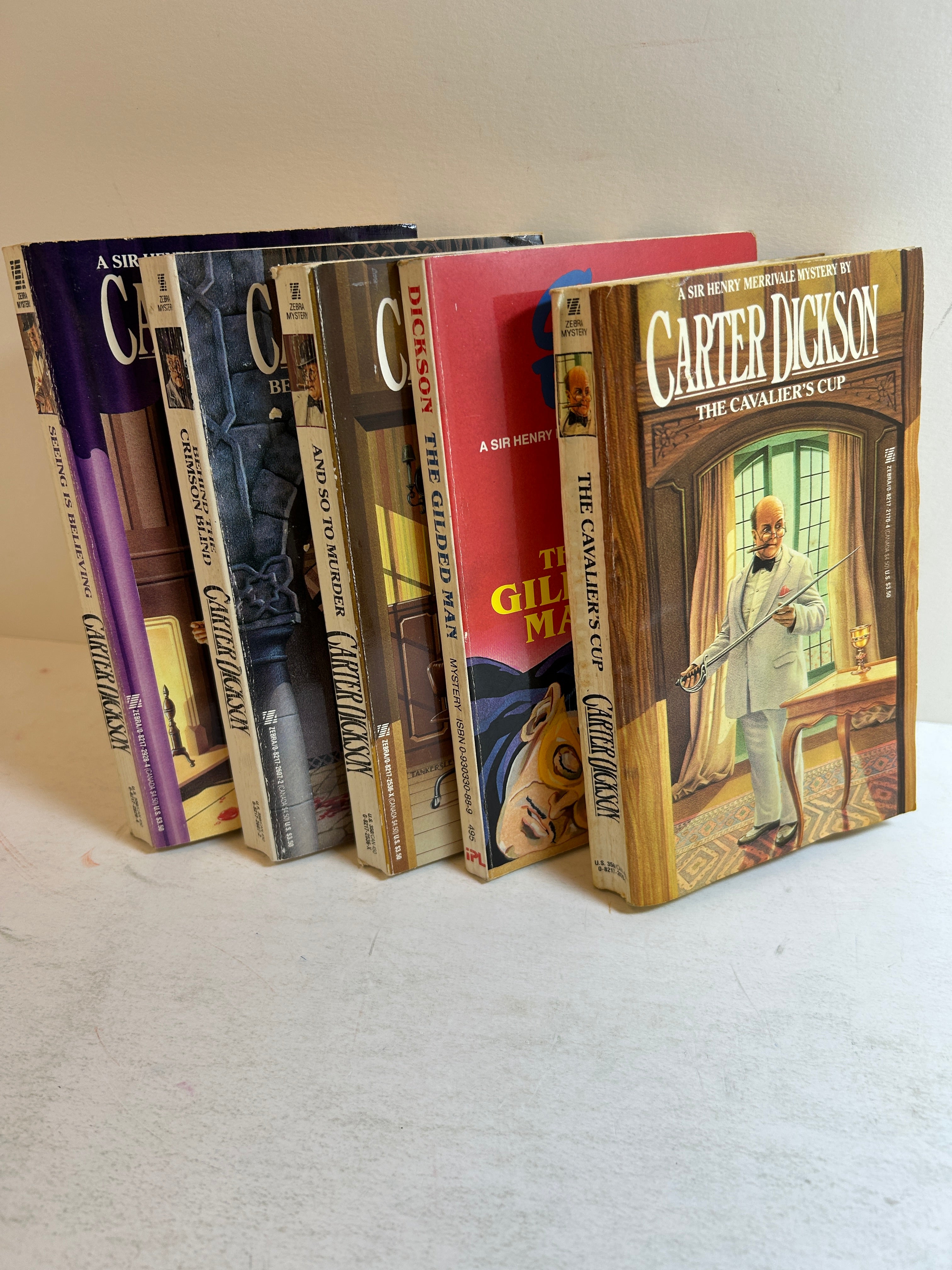 Lot of 5 " Sir Henry Merrivale" Series by Carter Dickson Mystery Zebra/iPL SC