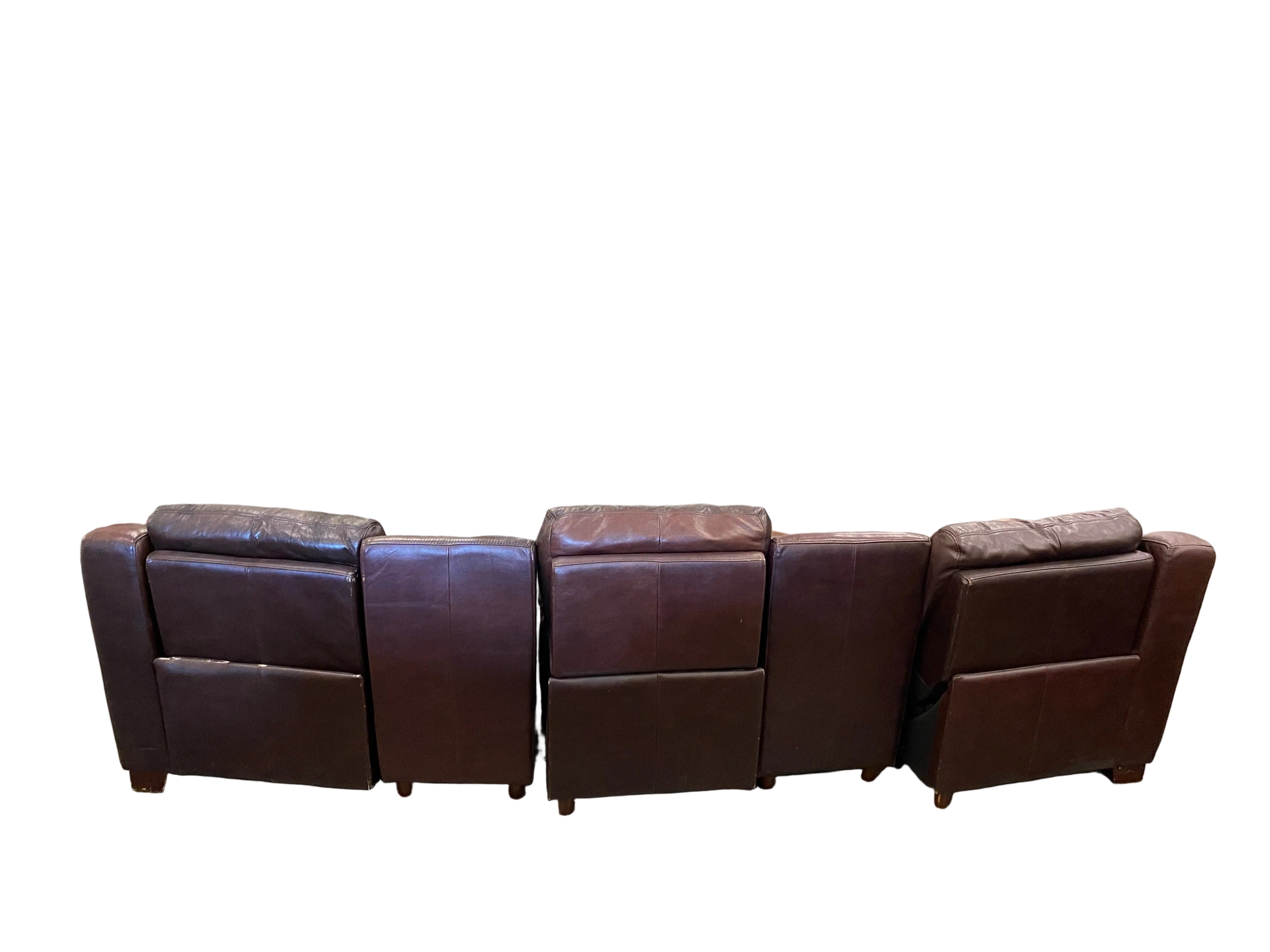 Lot of 5 T-Motion Leather Electronic Recliners *Untested*