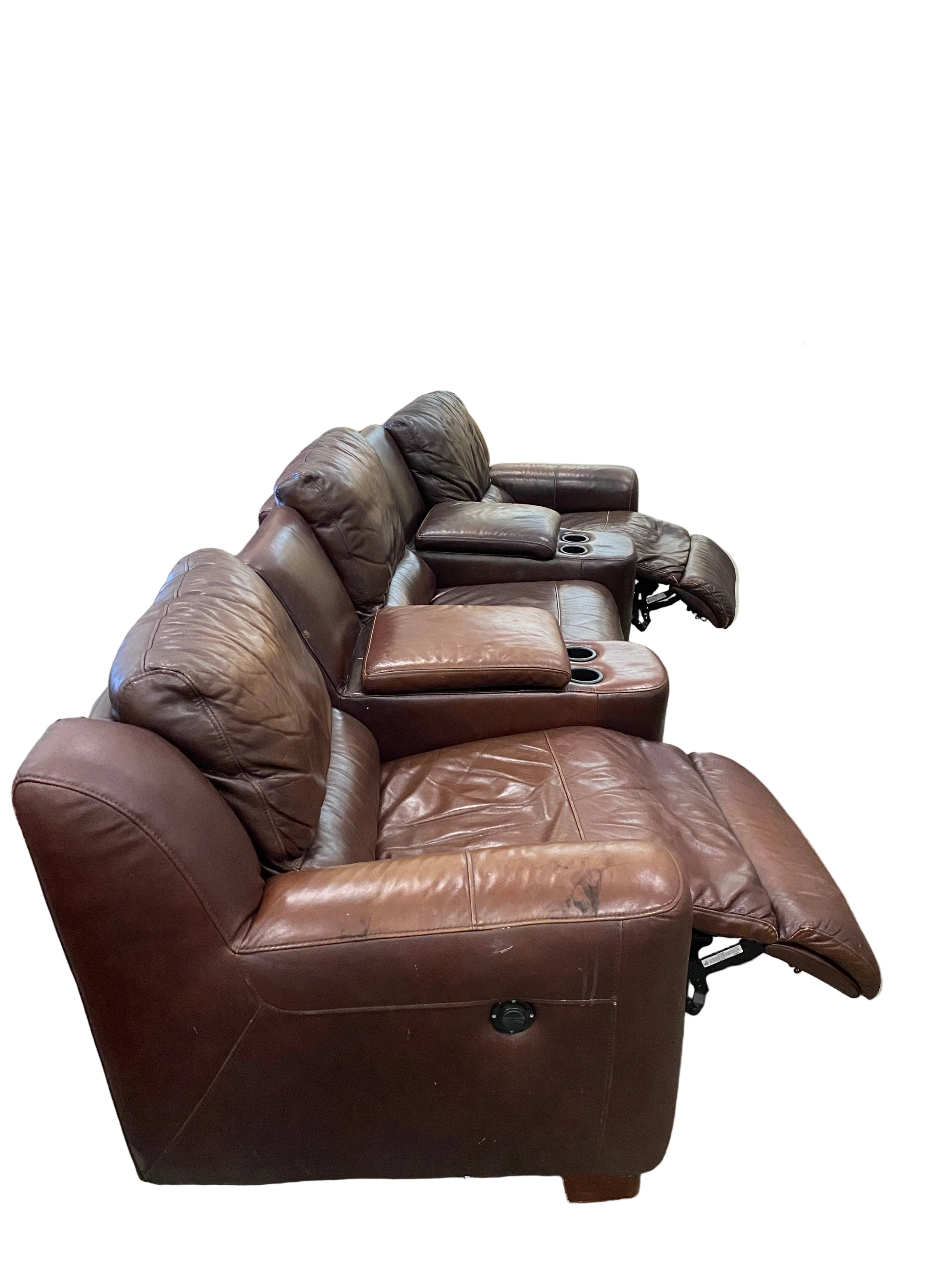 Lot of 5 T-Motion Leather Electronic Recliners *Untested*