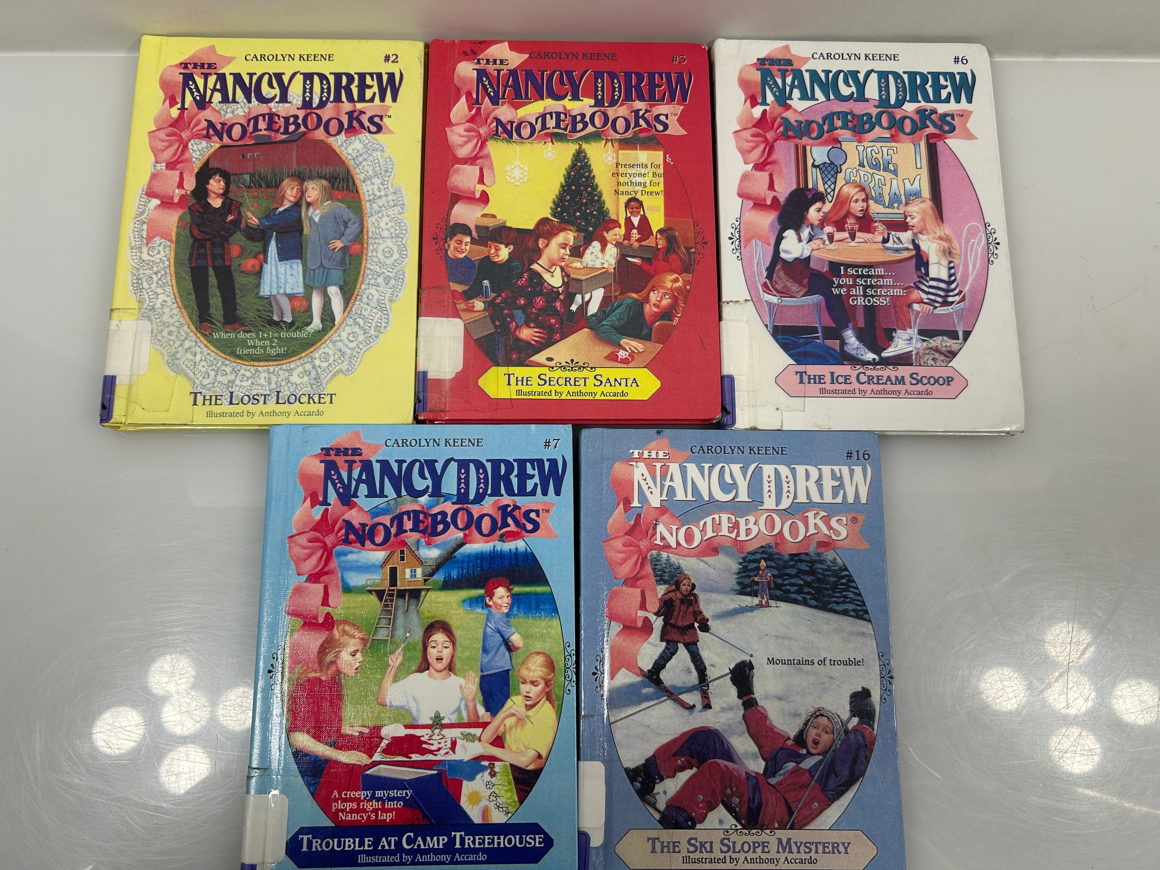 Lot Of 5 The Nancy Drew Notebooks Ex-Library Hardcovers