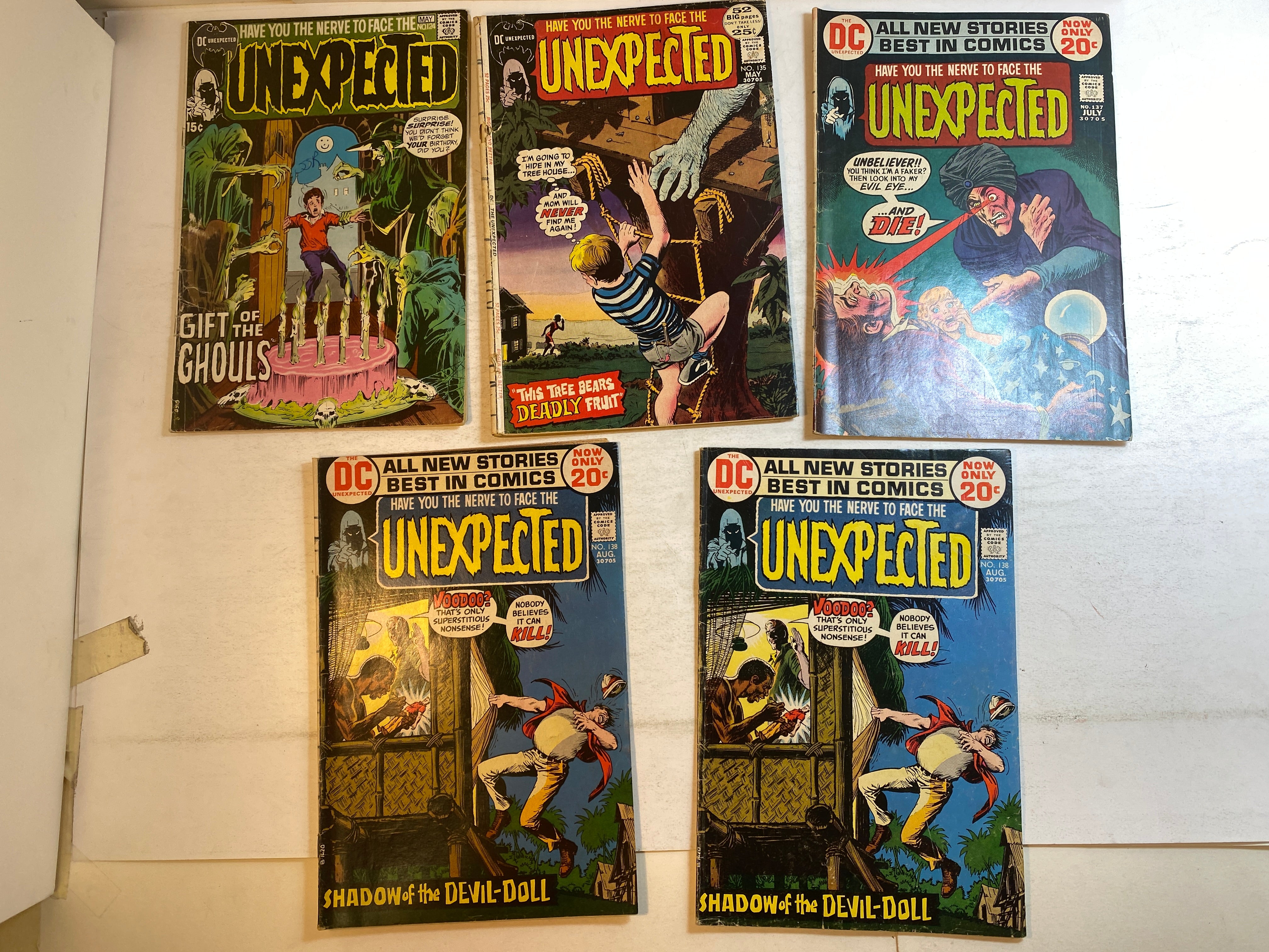 Lot of 5 Unexpected DC Comics 1971-1972