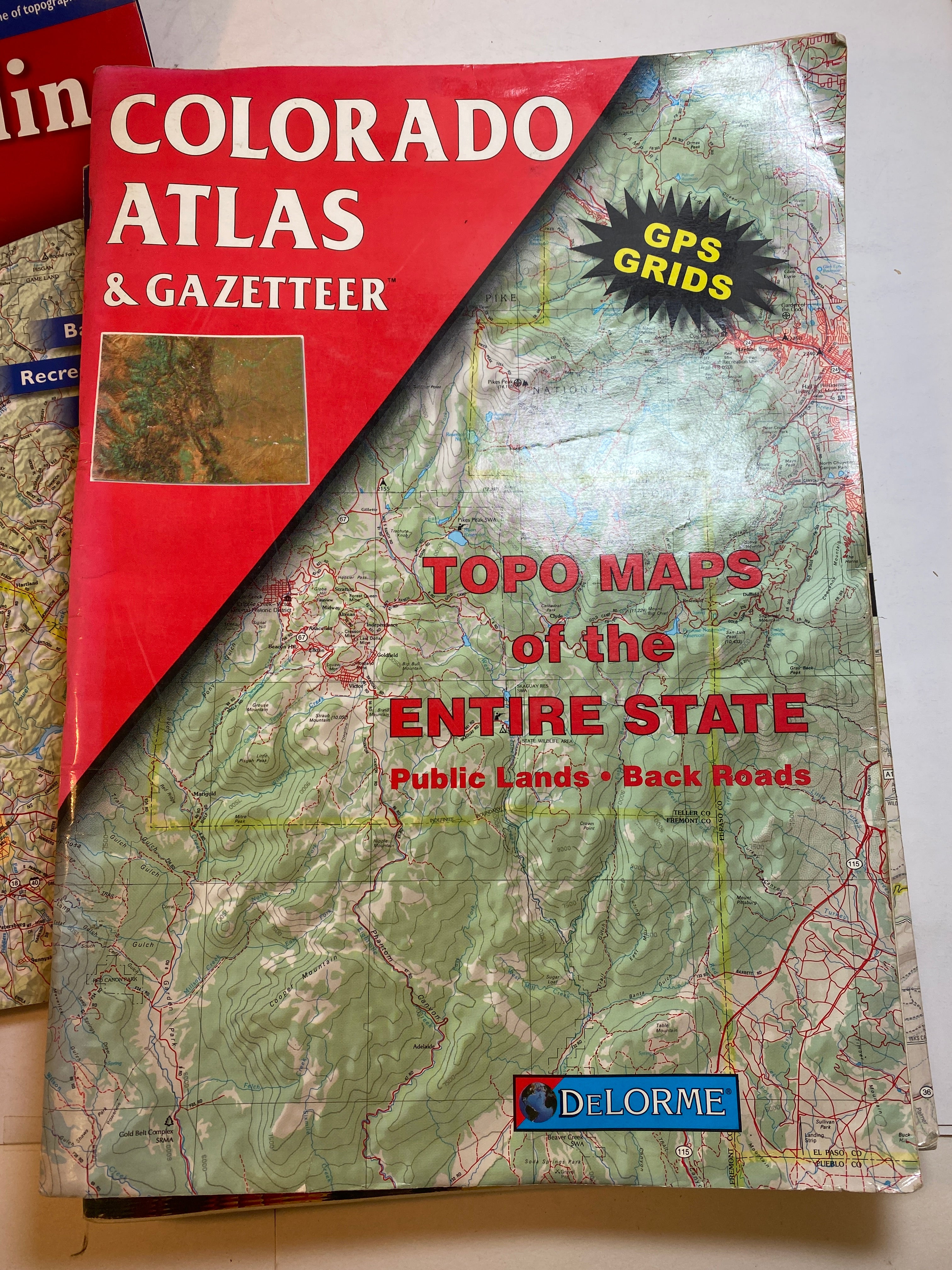 Lot of 5 US Atlas & Gazetteers California Wyoming NC Colorado