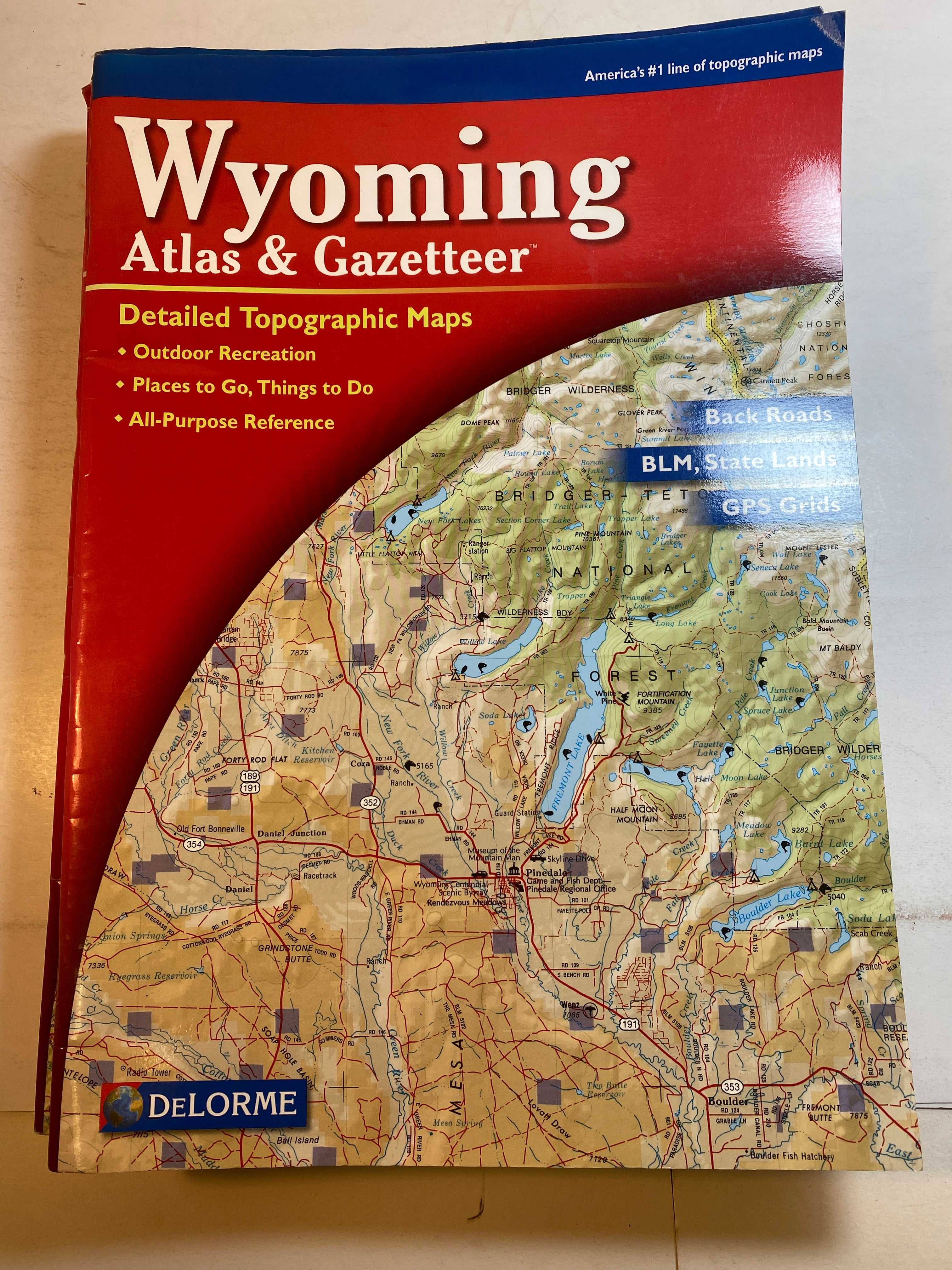 Lot of 5 US Atlas & Gazetteers California Wyoming NC Colorado