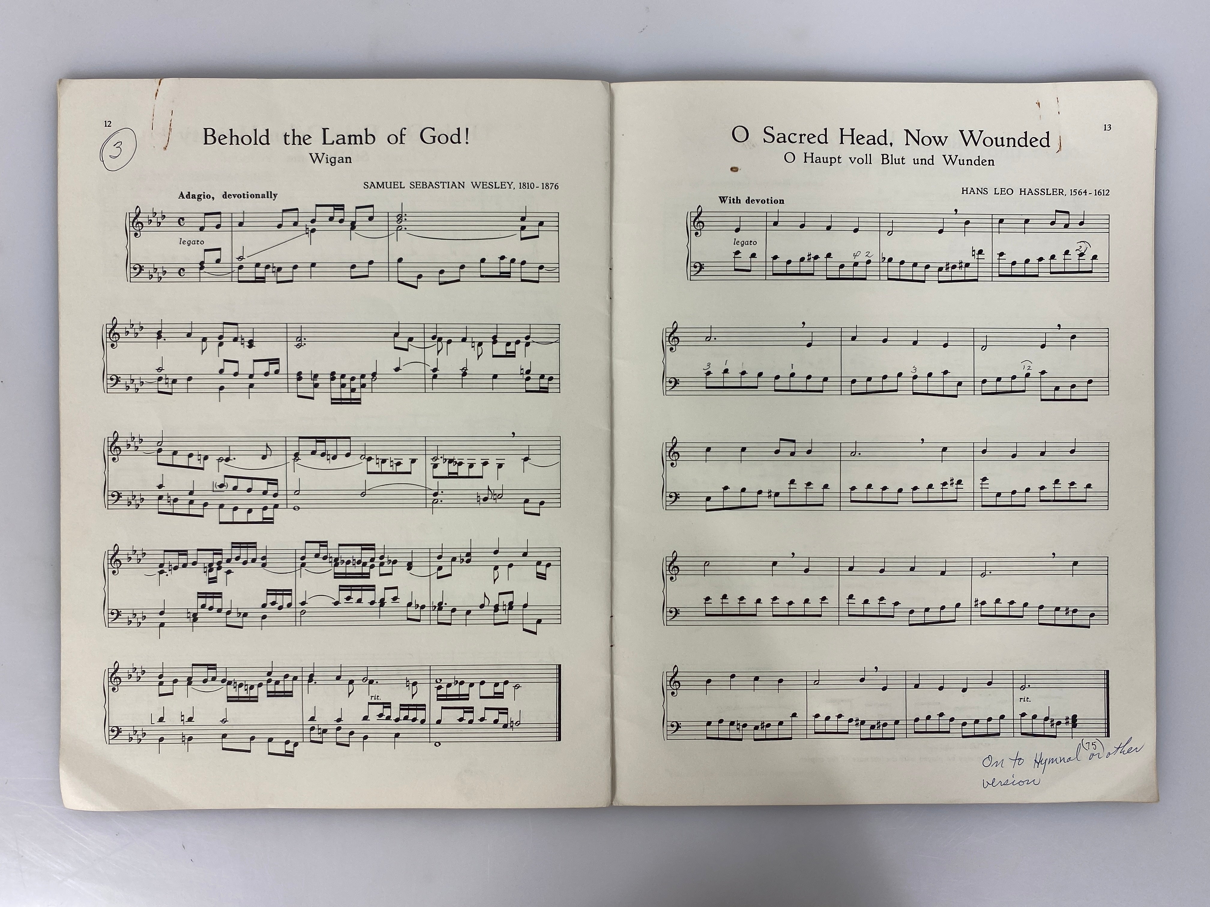 Lot of 5 Vintage Church Organ Music Books by Cassler/Thomas/Coleman/Bach SC