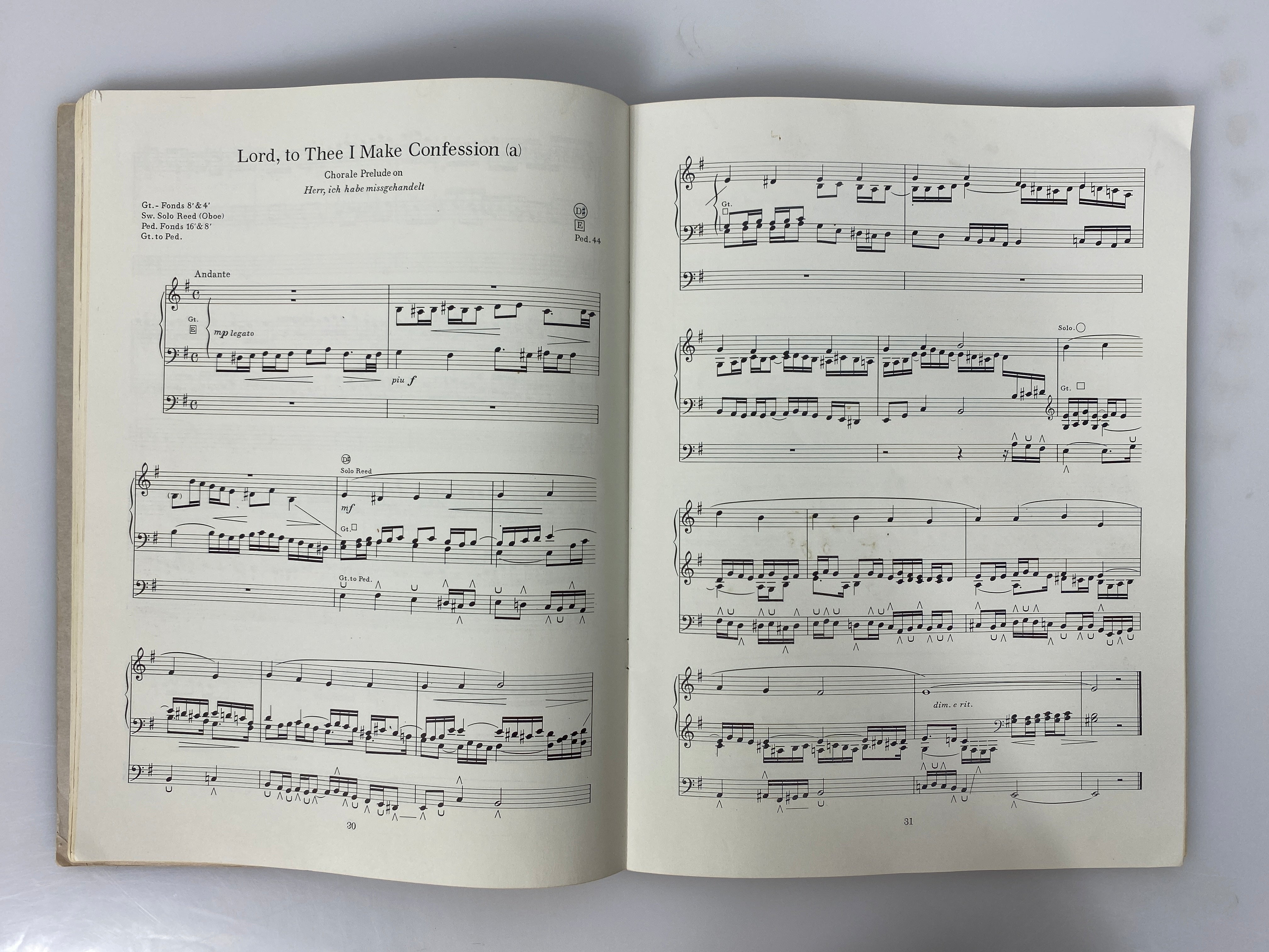 Lot of 5 Vintage Church Organ Music Books by Cassler/Thomas/Coleman/Bach SC