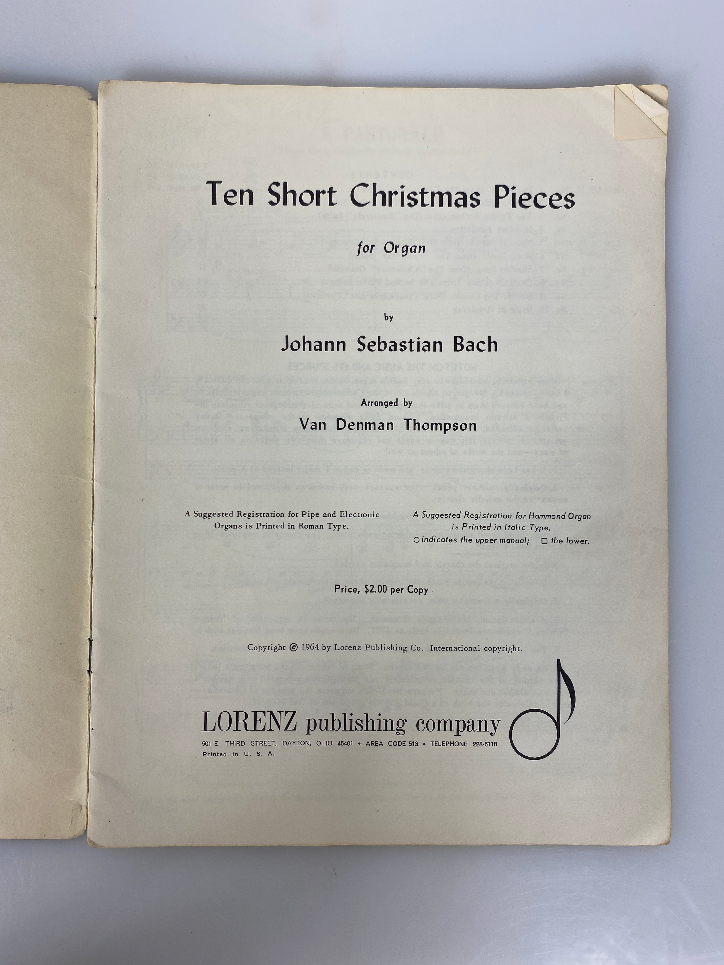 Lot of 5 Vintage Church Organ Music Books by Cassler/Thomas/Coleman/Bach SC