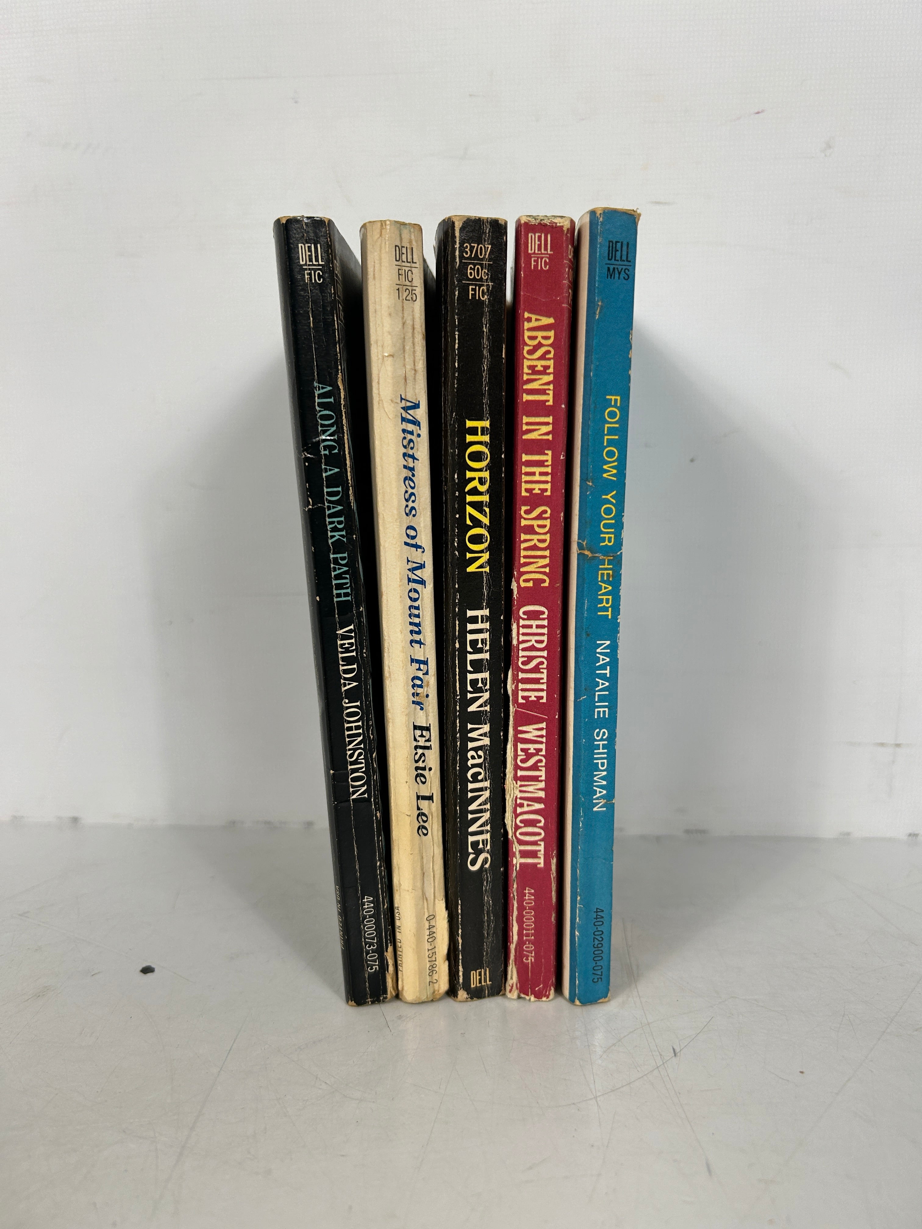 LOT OF 5 Vintage Dell Romance/Mystery Blue Edge 1967-1977 SC