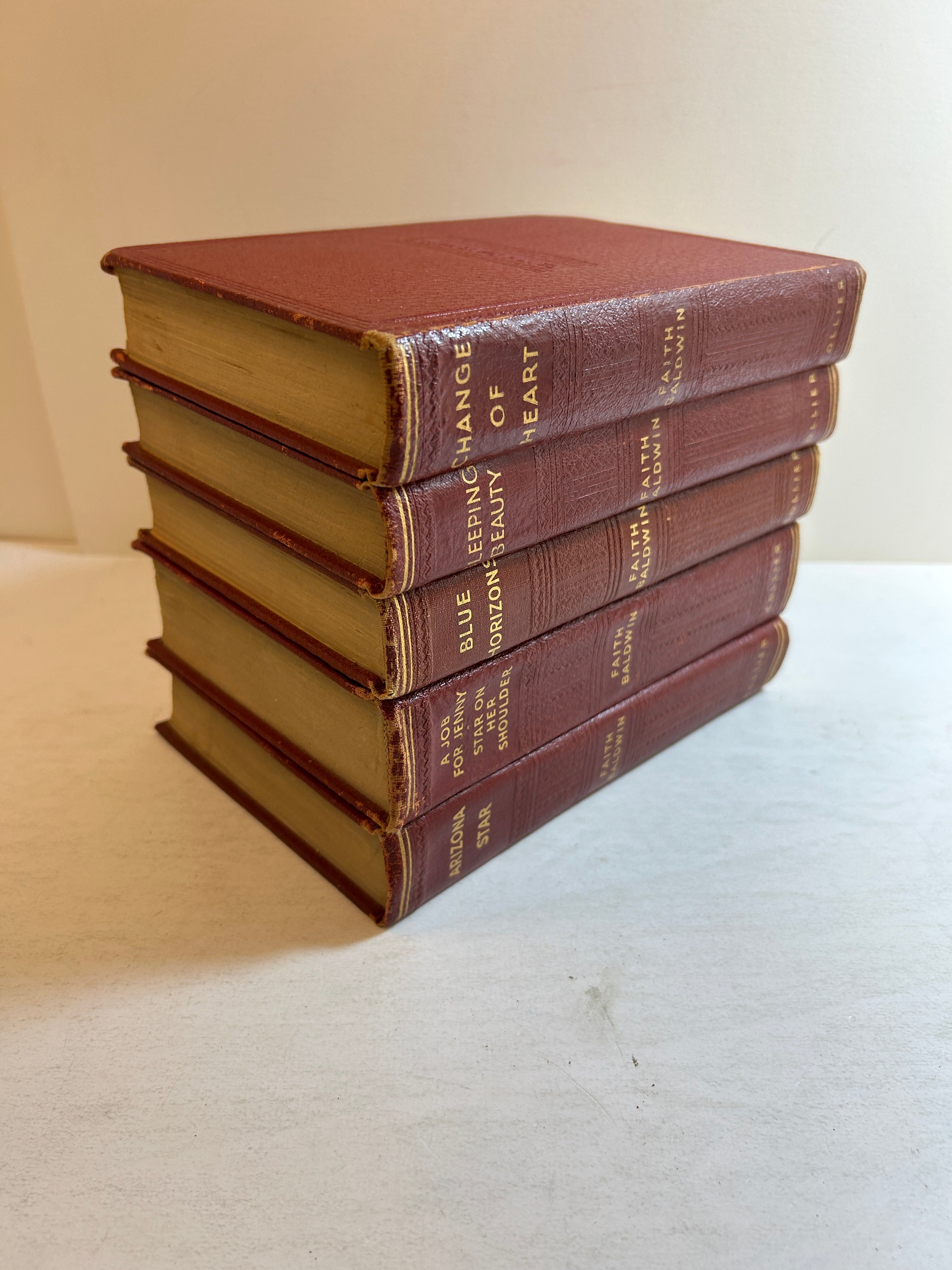 Lot of 5 Vintage Faith Baldwin incl Arizona Star/Change of Heart 1940s HC