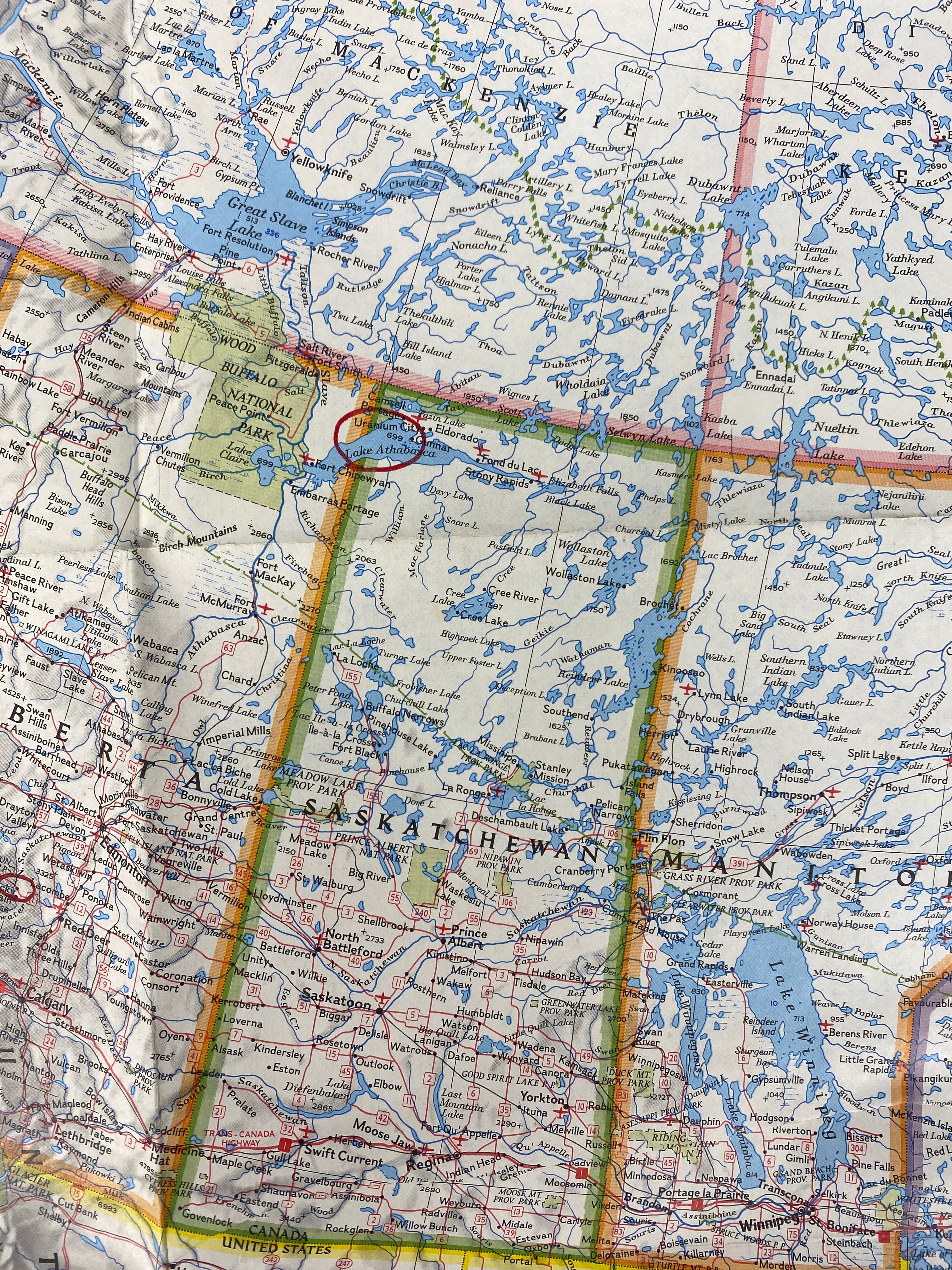 Lot of 5 Vintage Nat Geo Canada Maps: Close-Up Canada/Canada AK & Greenland