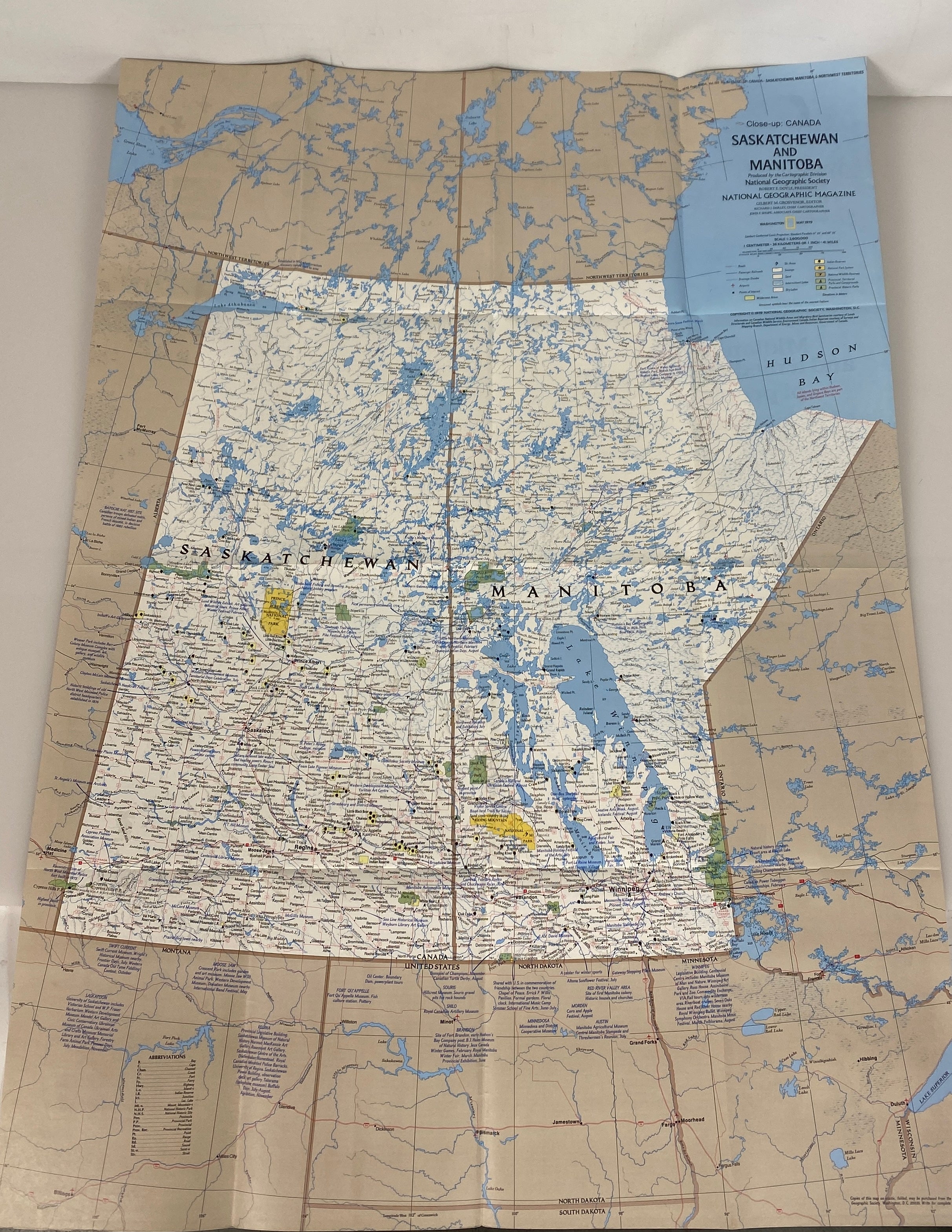 Lot of 5 Vintage Nat Geo Canada Maps: Close-Up Canada/Canada AK & Greenland