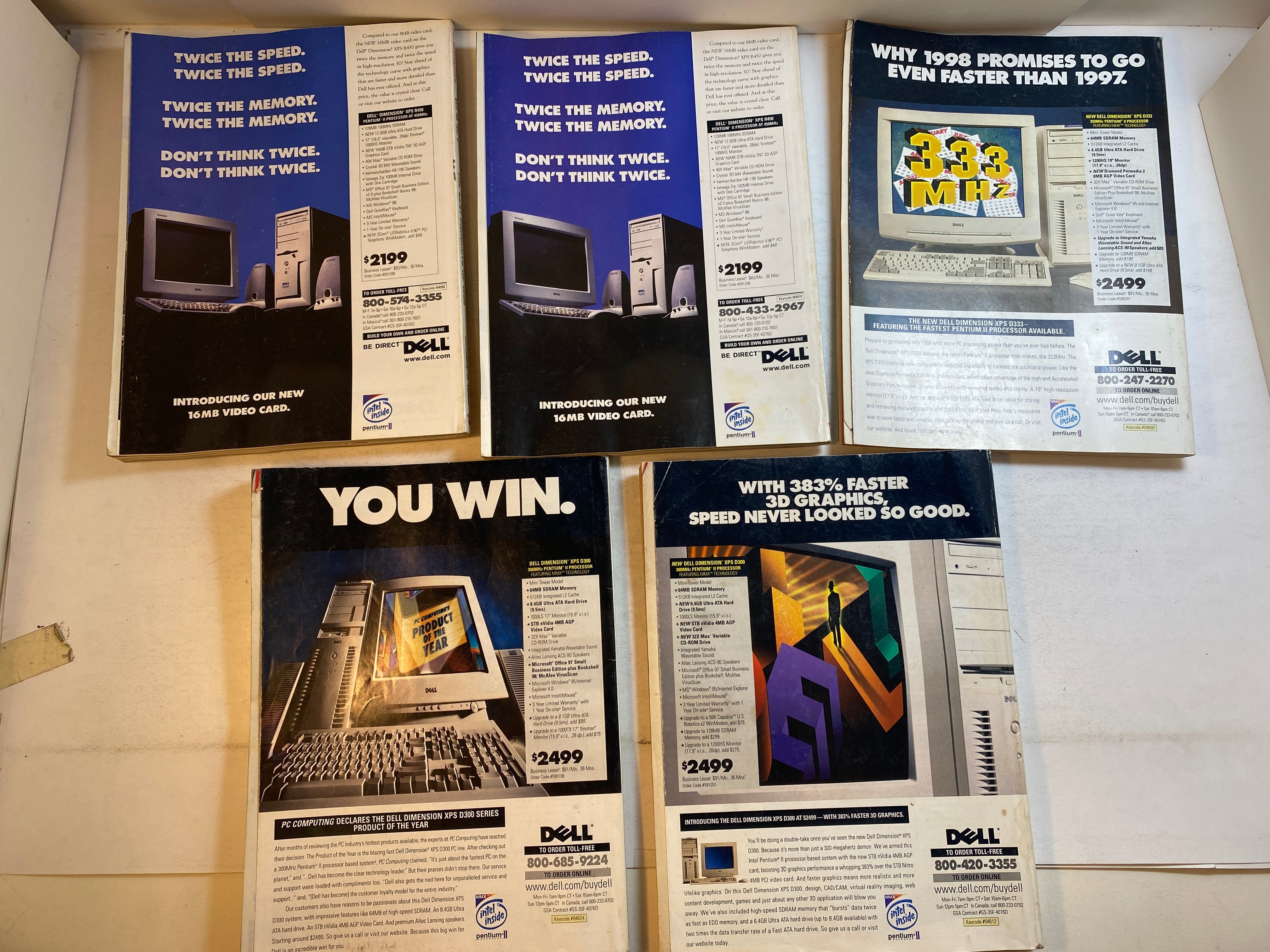 Lot of 5 Vintage PC Magazine 1998-1999