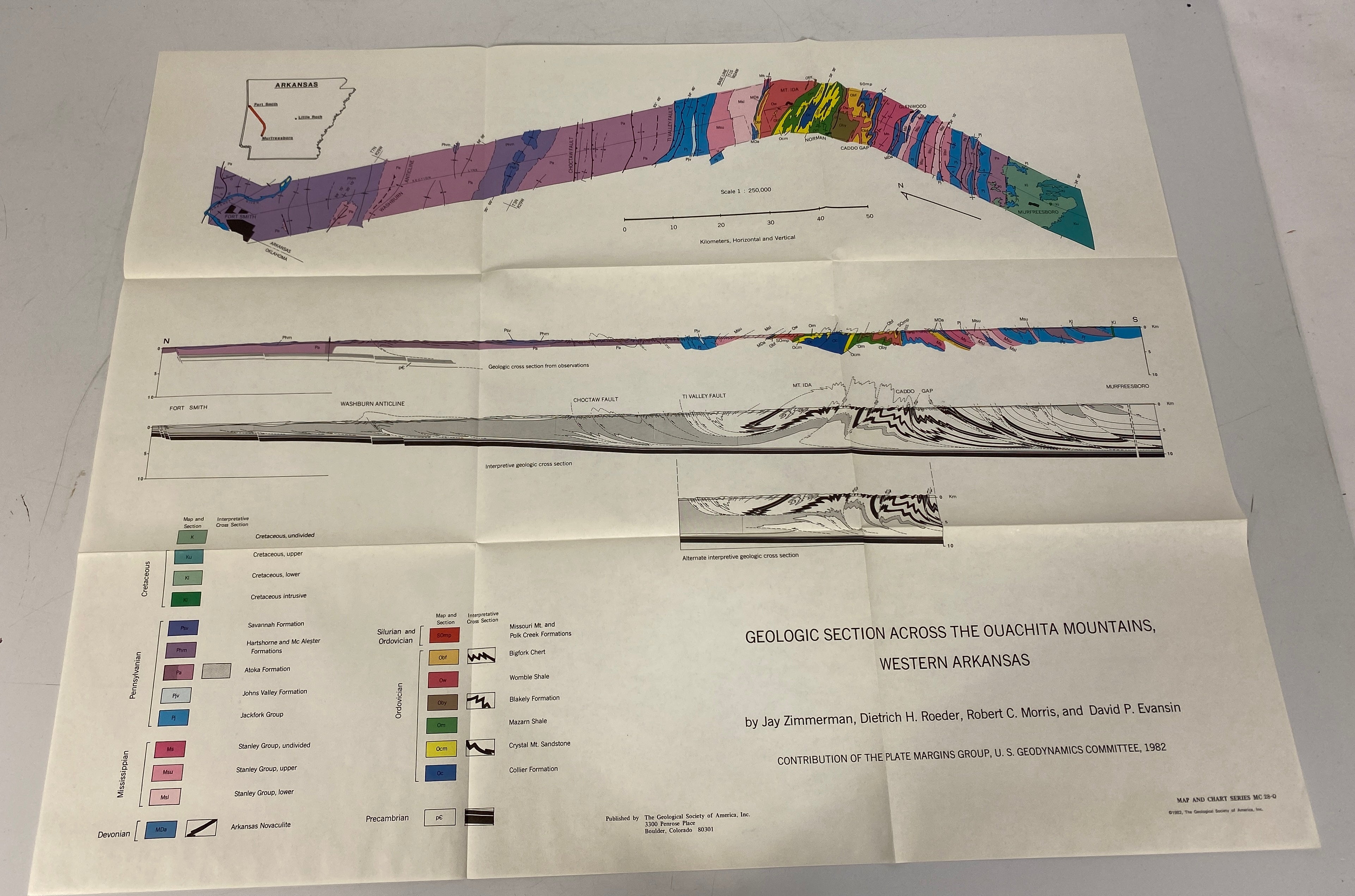 Lot of 5 Vintage US Geological Maps Georgia/Tennessee/Kentucky/Arkansas