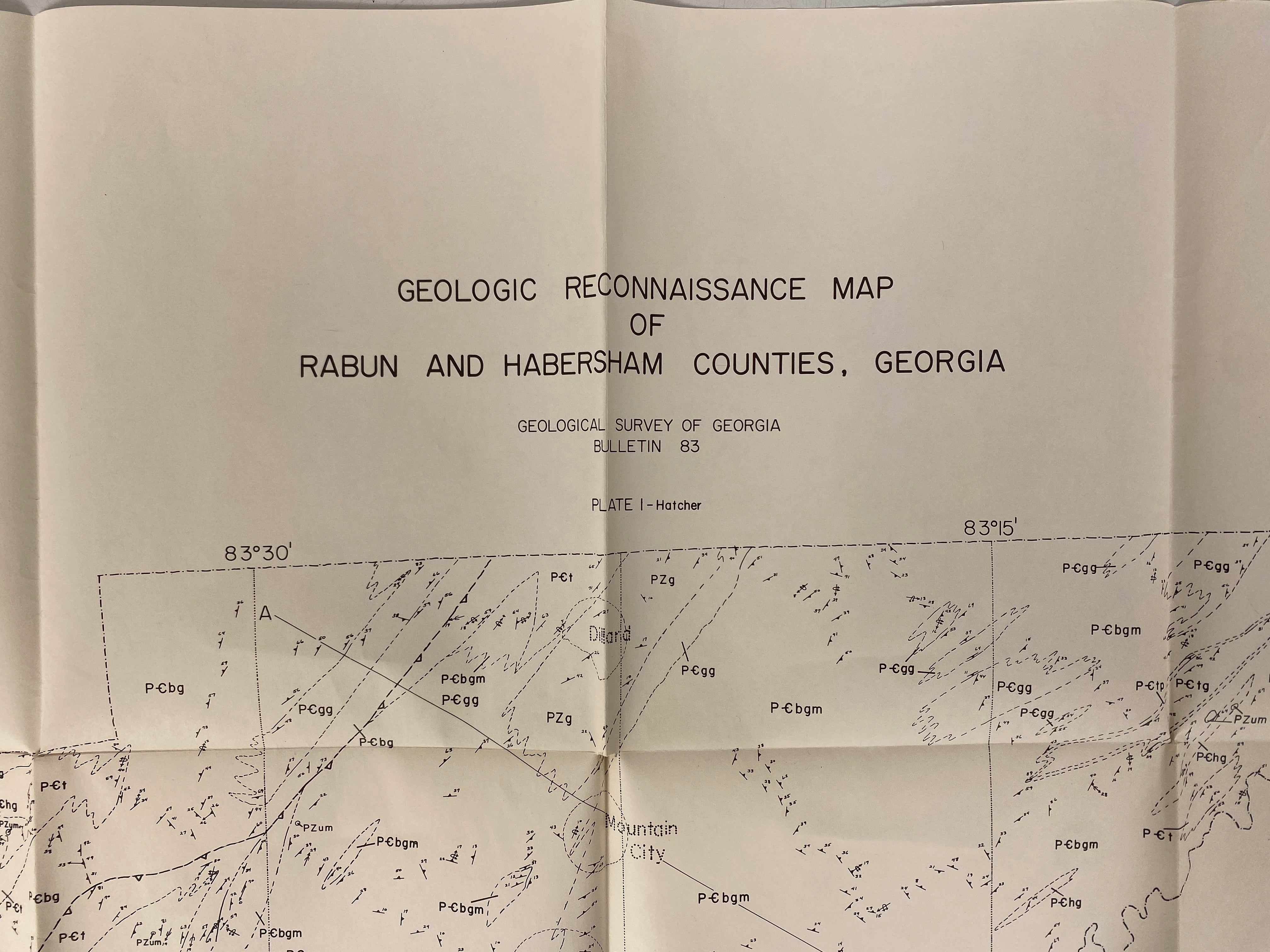 Lot of 5 Vintage US Geological Maps Georgia/Tennessee/Kentucky/Arkansas