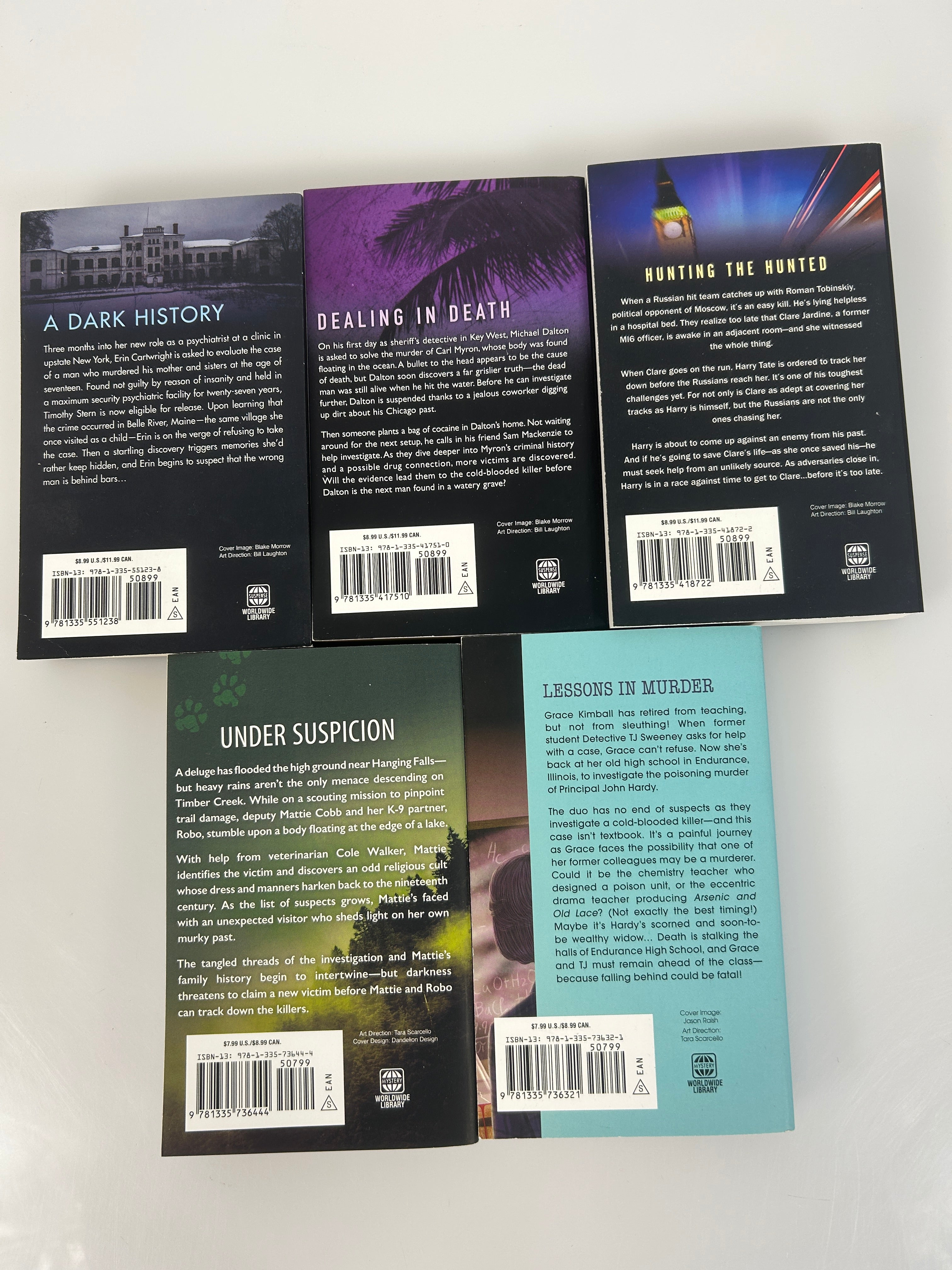 Lot of 5 Worldwide Publishing Mystery/Suspense Paperbacks Very Good SC