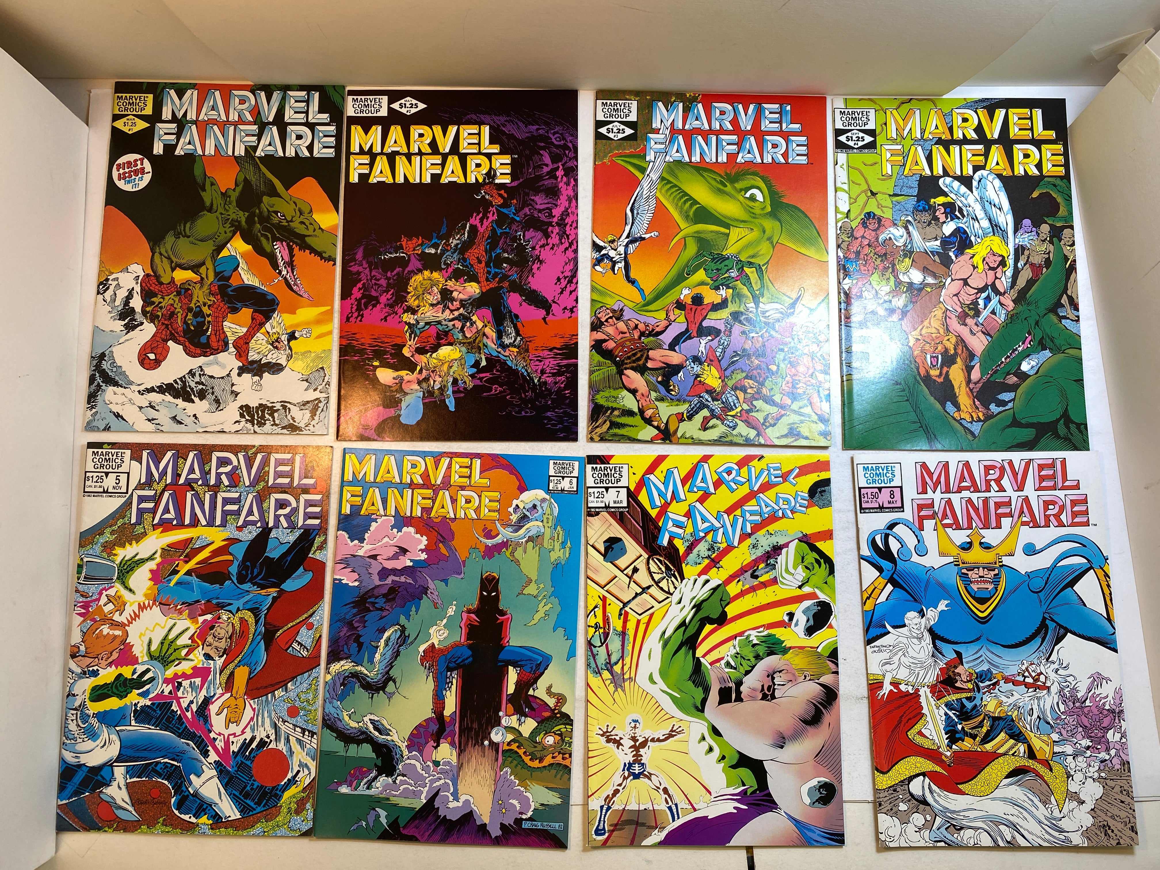 Lot of 50 Marvel Fanfare Comics 1982-1991