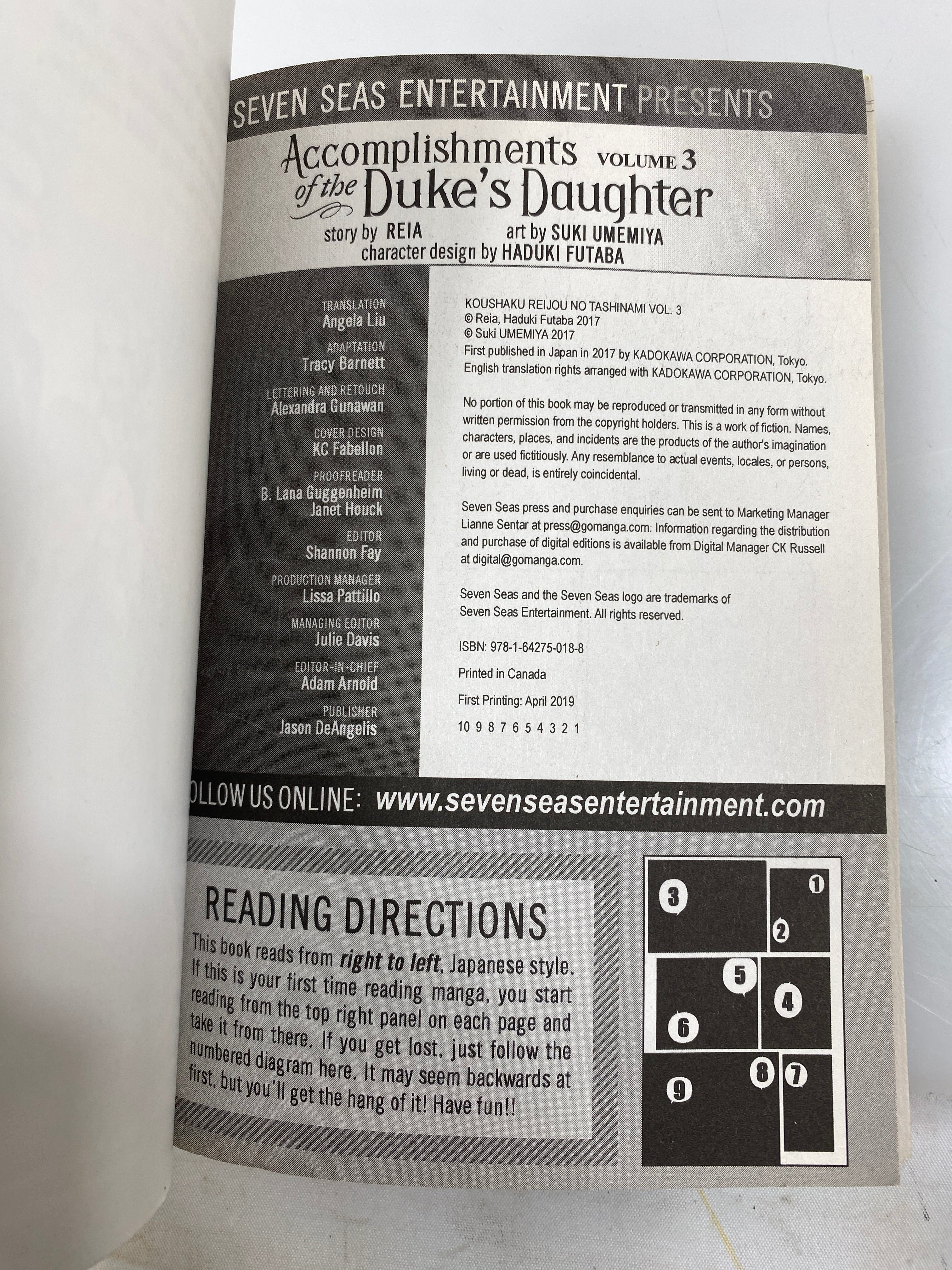 Lot of 6 Accomplishments of the Duke's Daughter Manga 2016-2019 SC