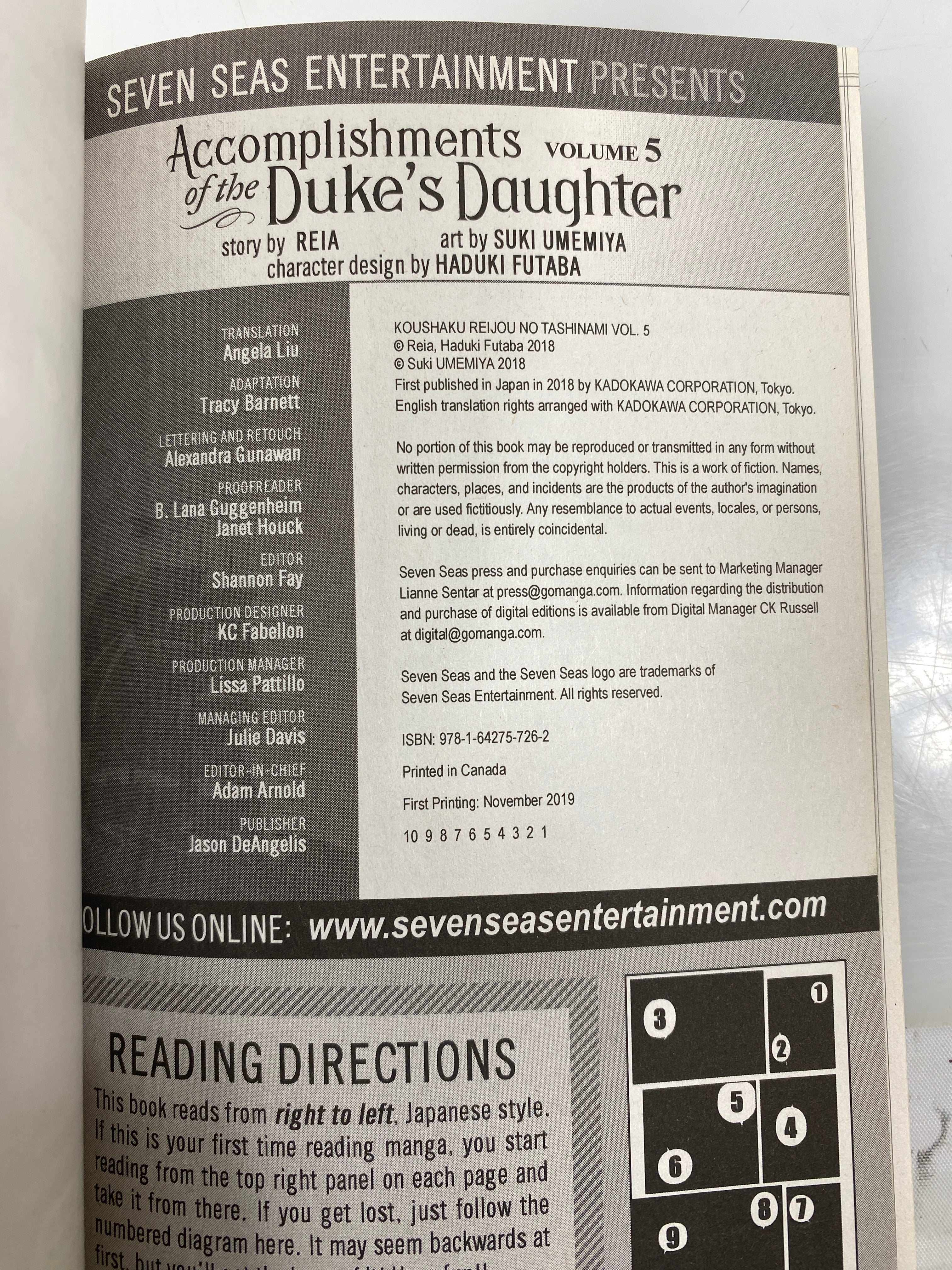 Lot of 6 Accomplishments of the Duke's Daughter Manga 2016-2019 SC