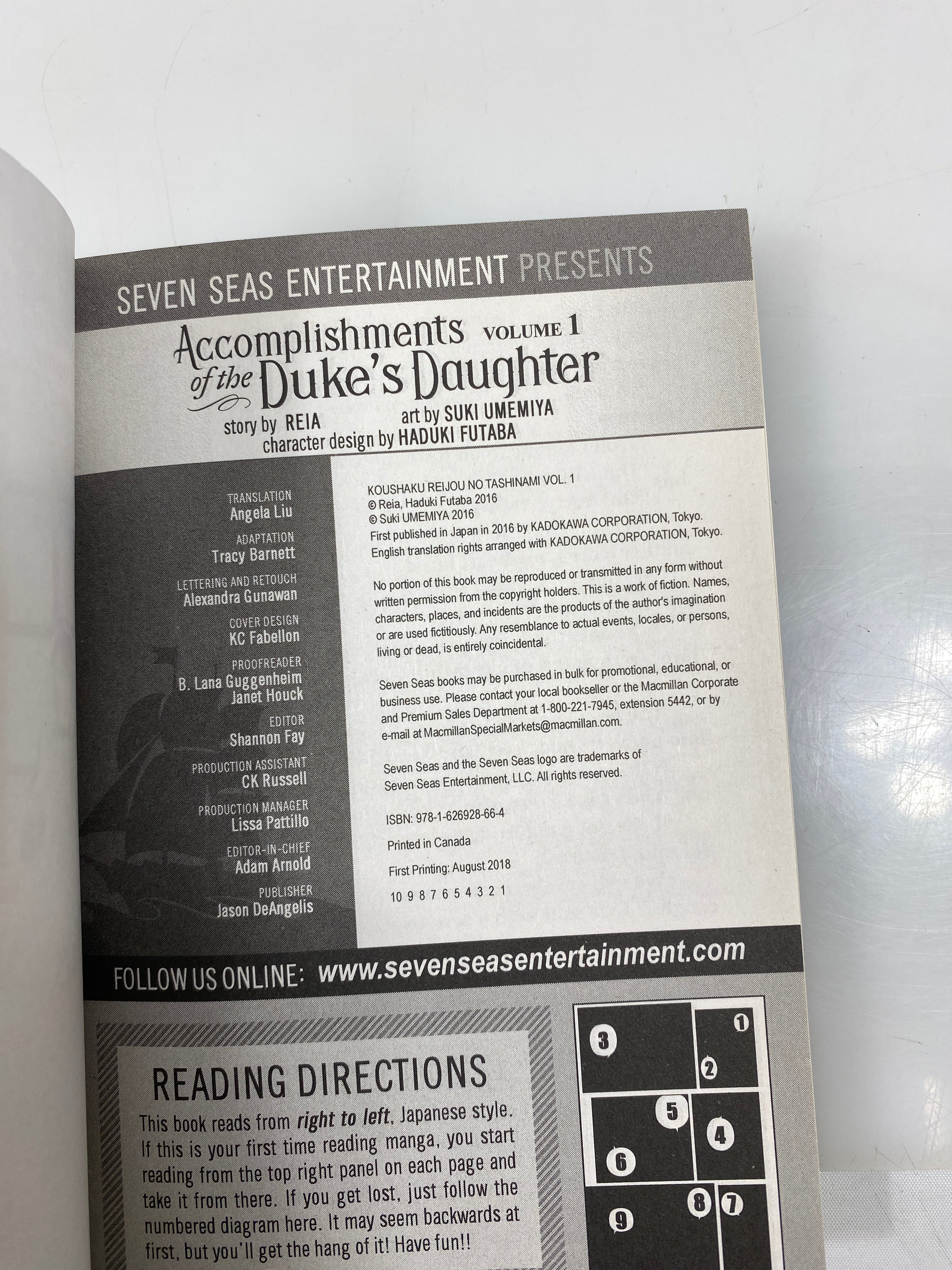 Lot of 6 Accomplishments of the Duke's Daughter Manga 2016-2019 SC