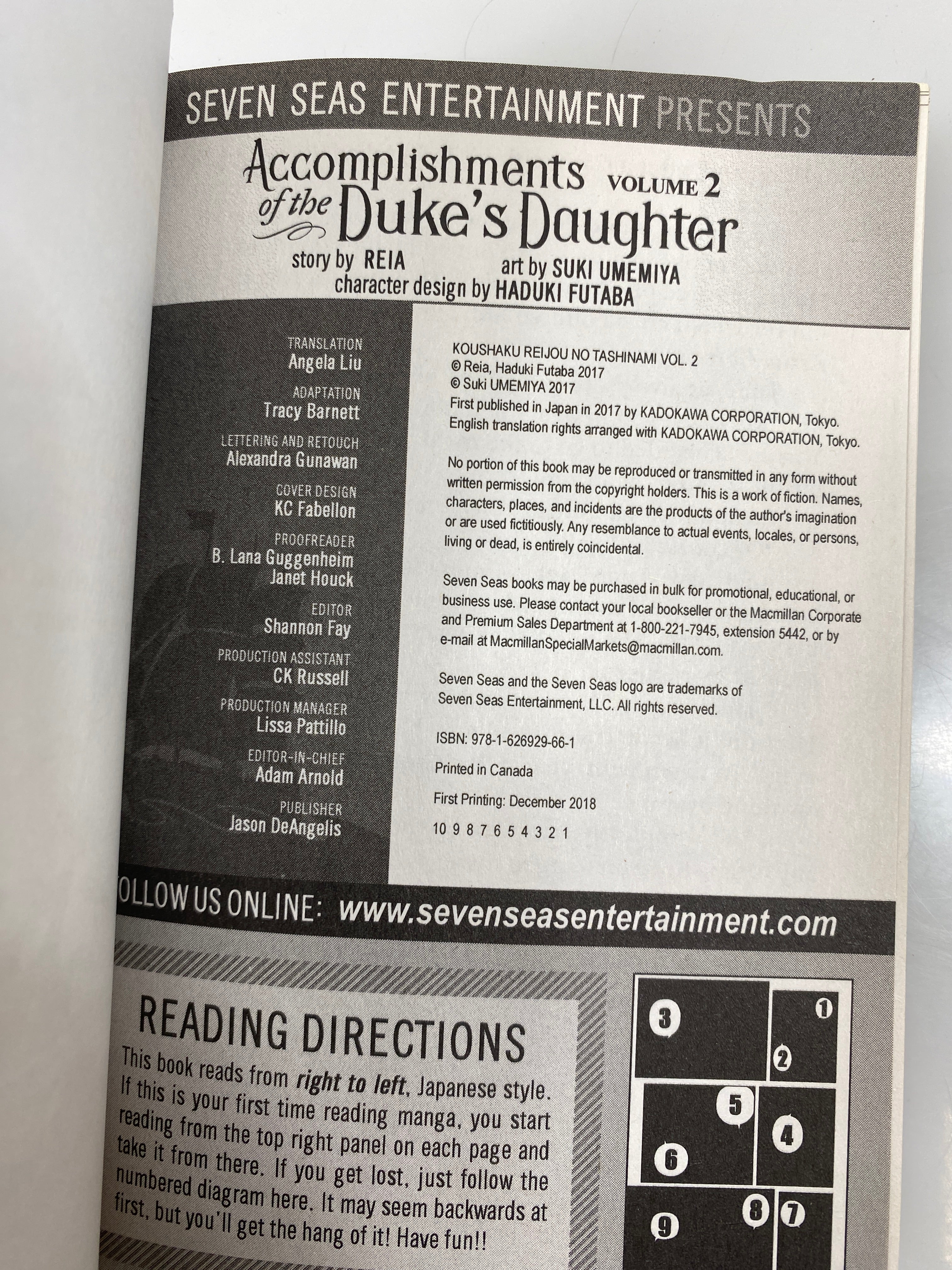 Lot of 6 Accomplishments of the Duke's Daughter Manga 2016-2019 SC