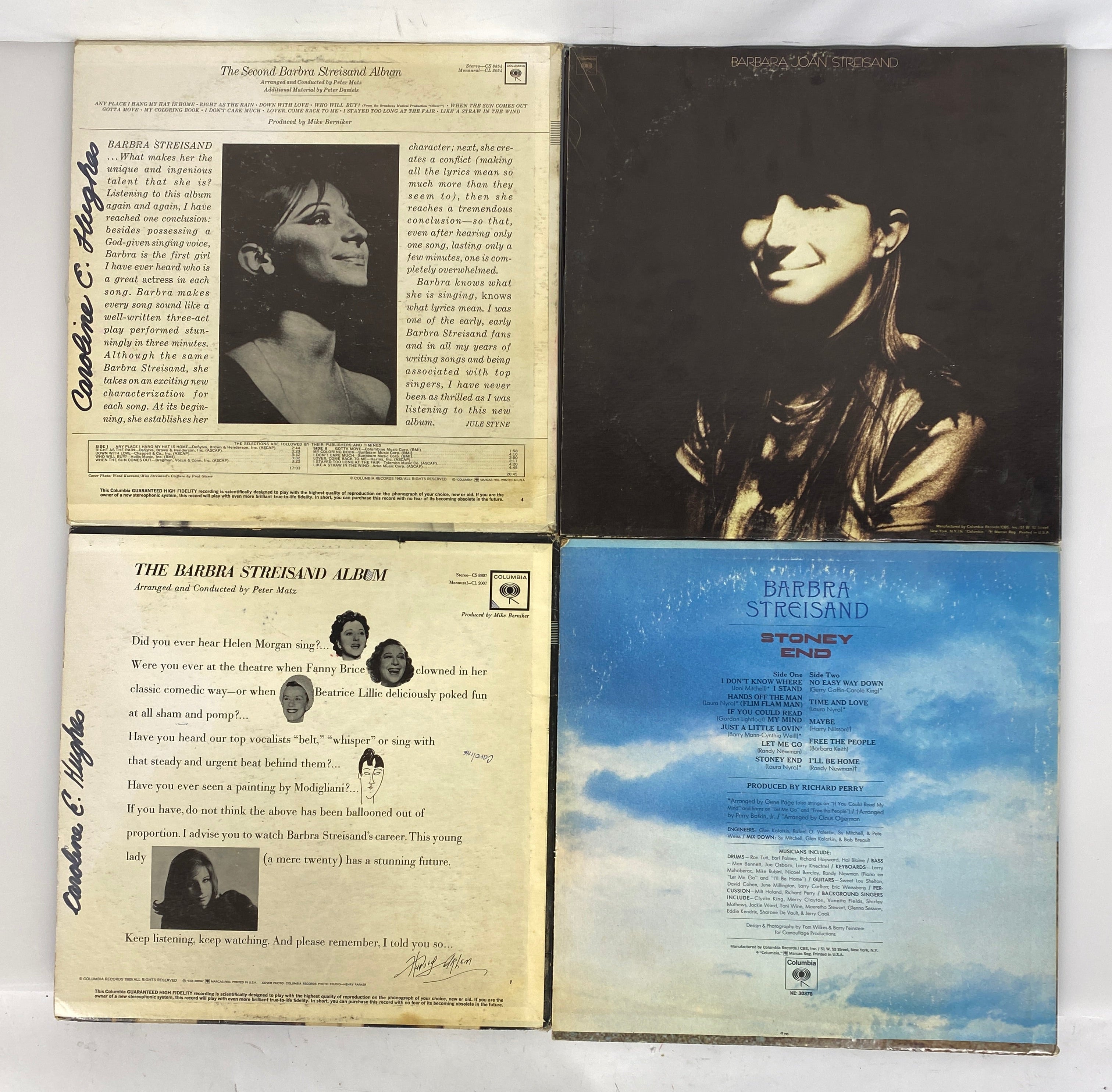 Lot of 6 Barbra Streisand Vinyl Records 1963-1971