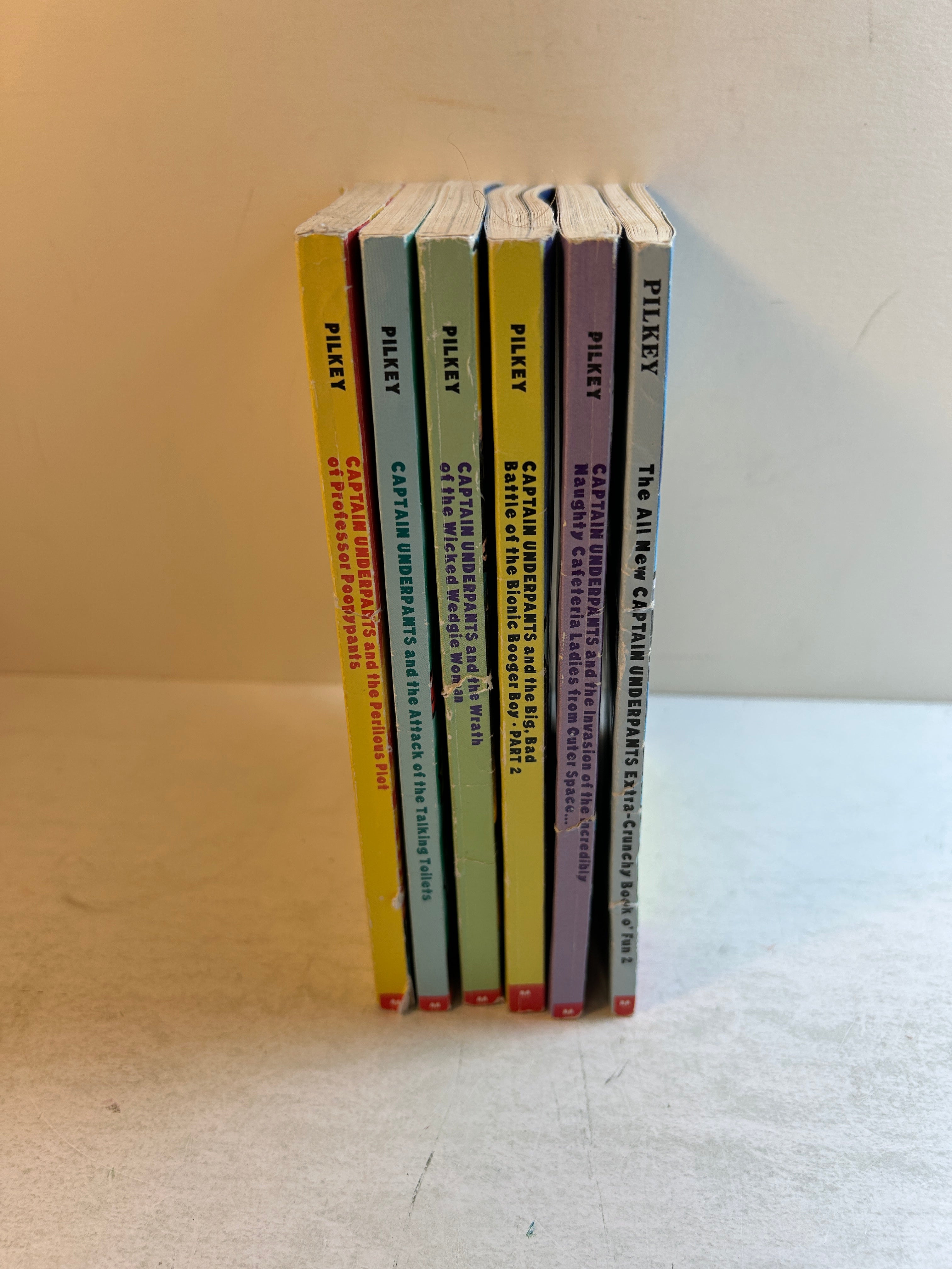 Lot of 6: Captain Underpants by Dav Pilkey Scholastic Paperbacks SC