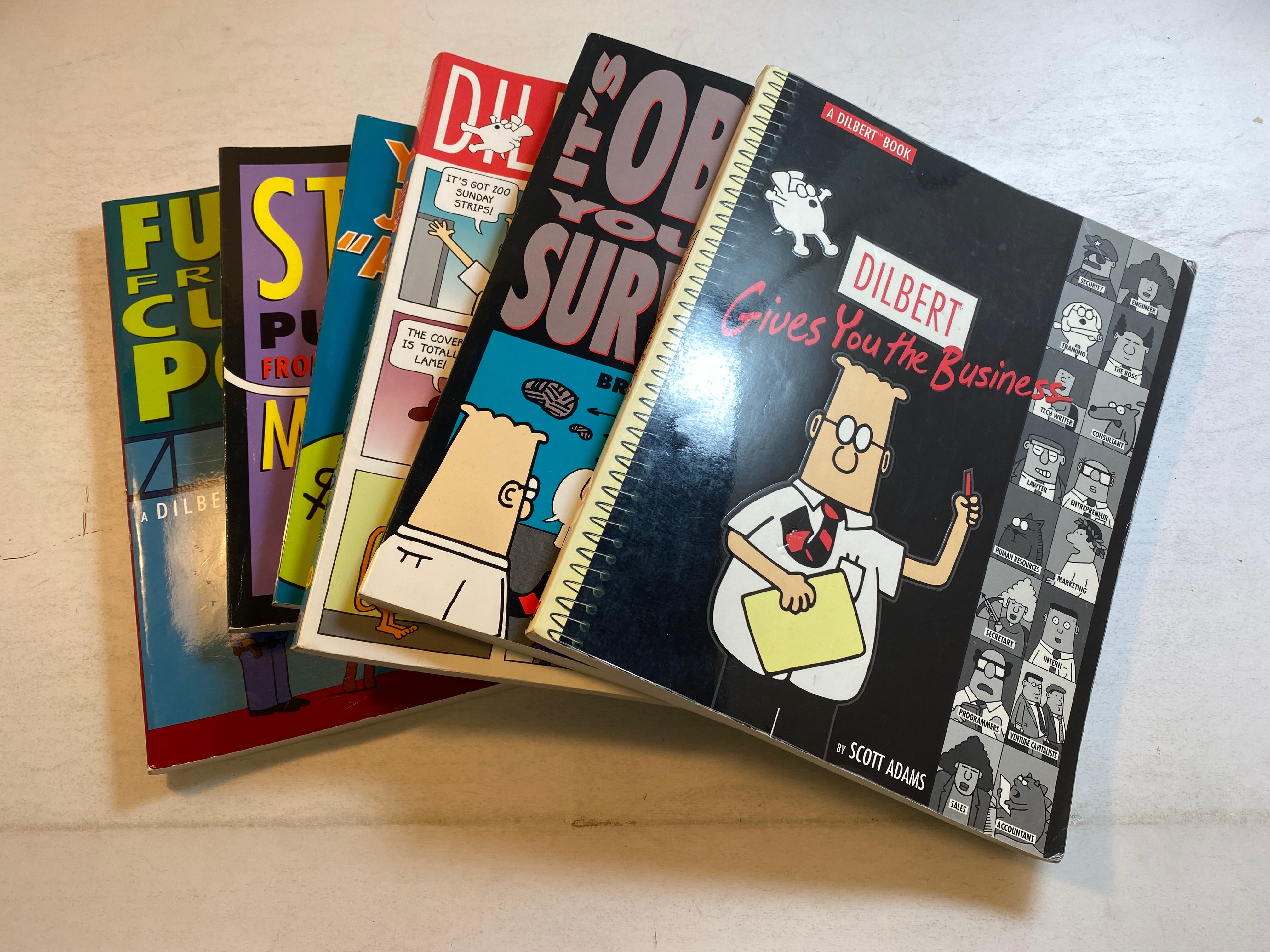 Lot of 6 Dilbert Cartoon Books Scott Adams SC 1995-2013