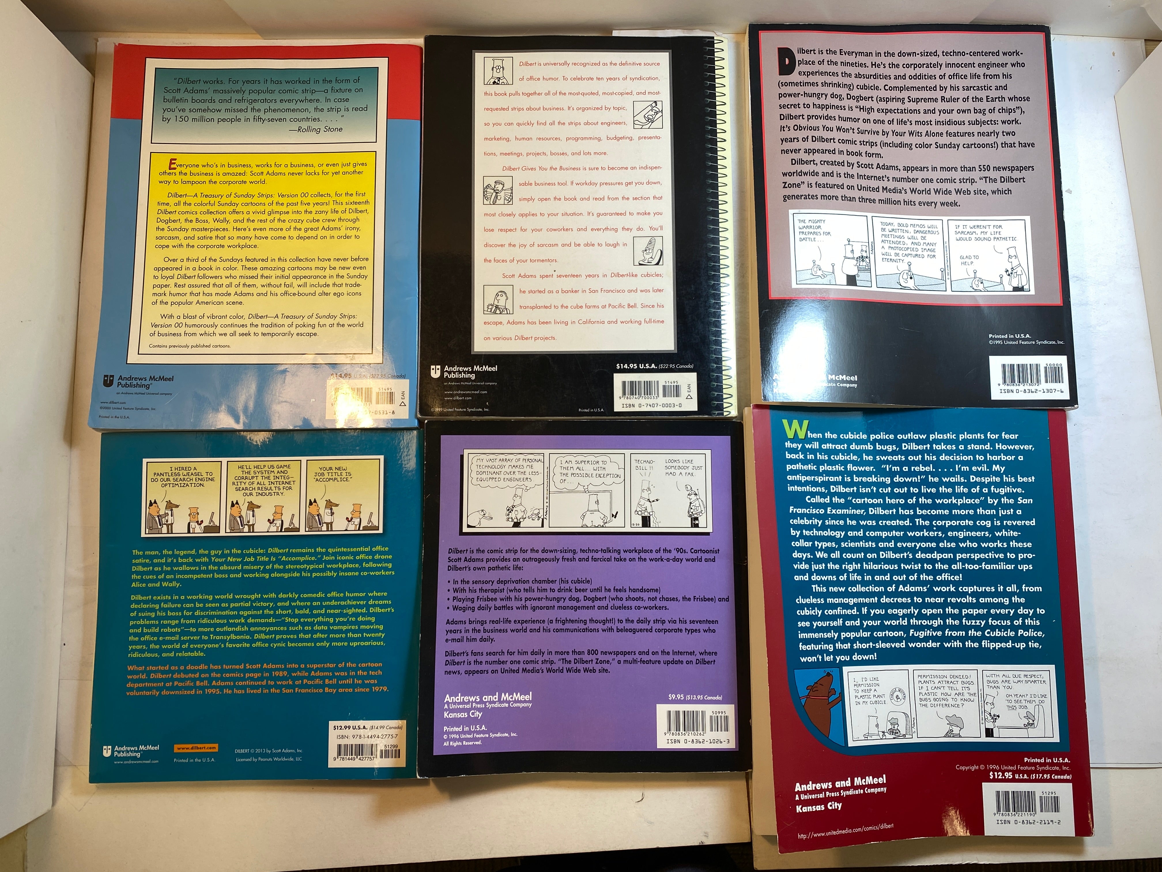 Lot of 6 Dilbert Cartoon Books Scott Adams SC 1995-2013