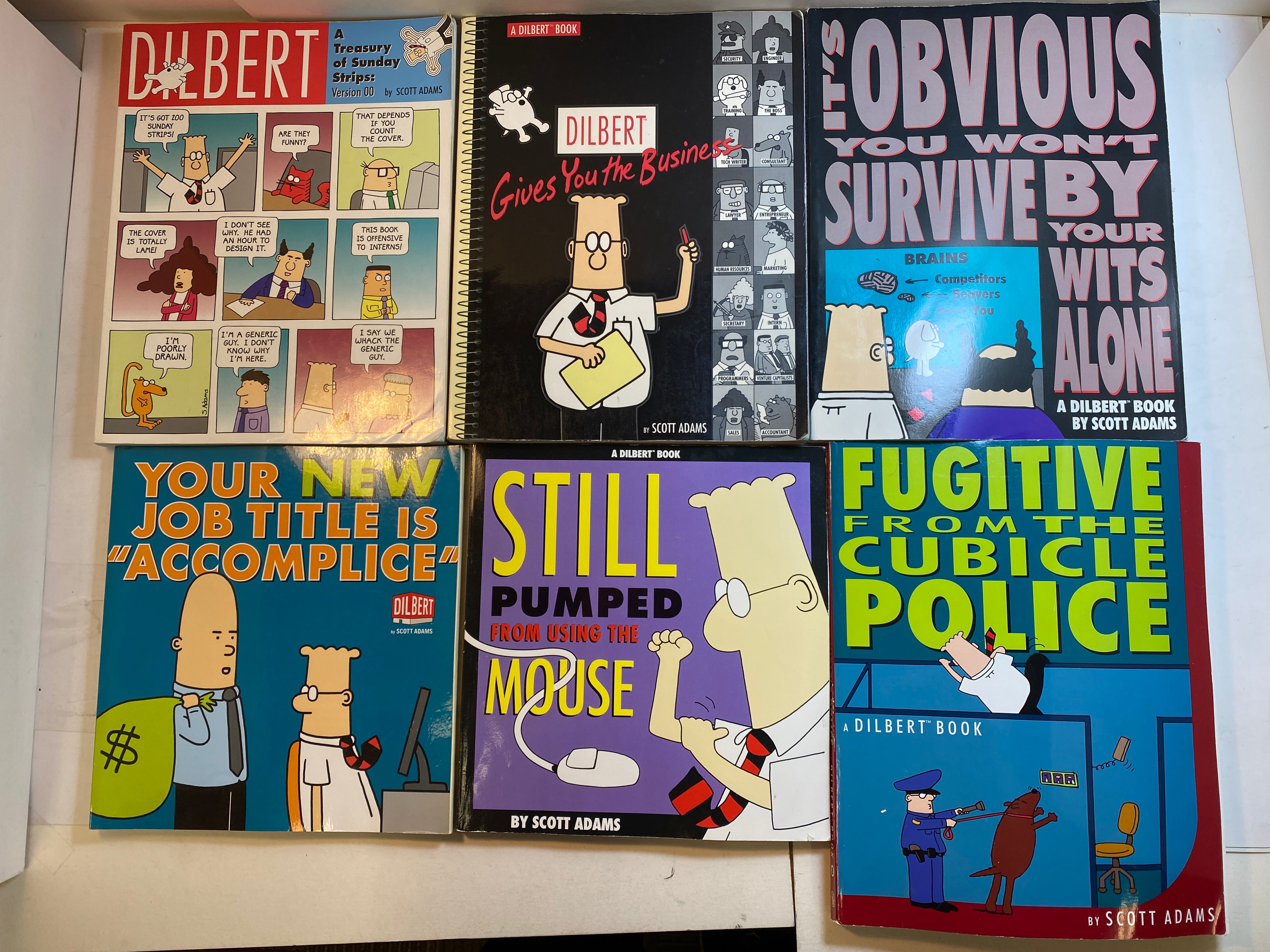 Lot of 6 Dilbert Cartoon Books Scott Adams SC 1995-2013