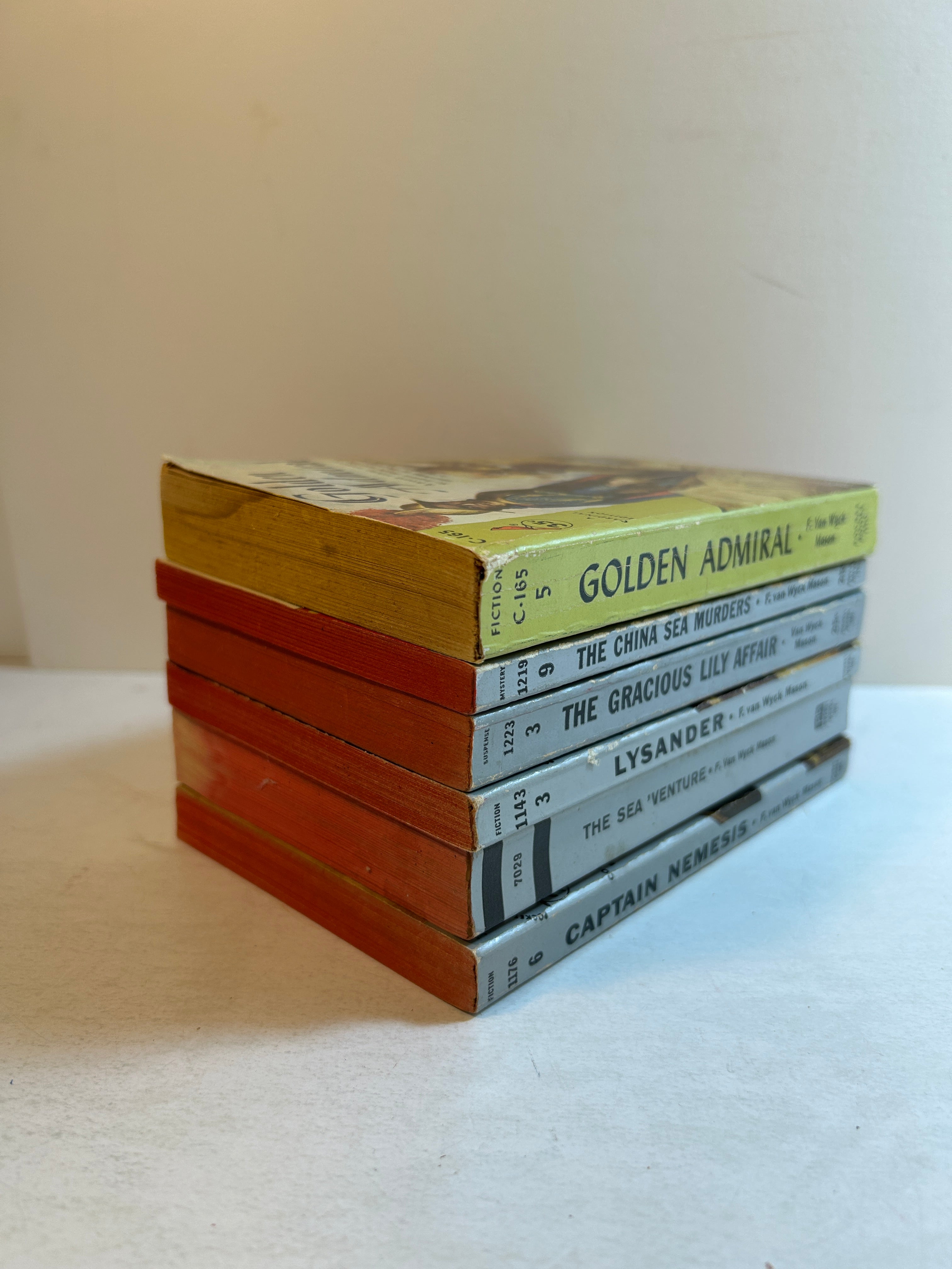 Lot of 6 F. Van Wyck Mason 1st Print Pocket Books/Cardinal 1956-63 SC