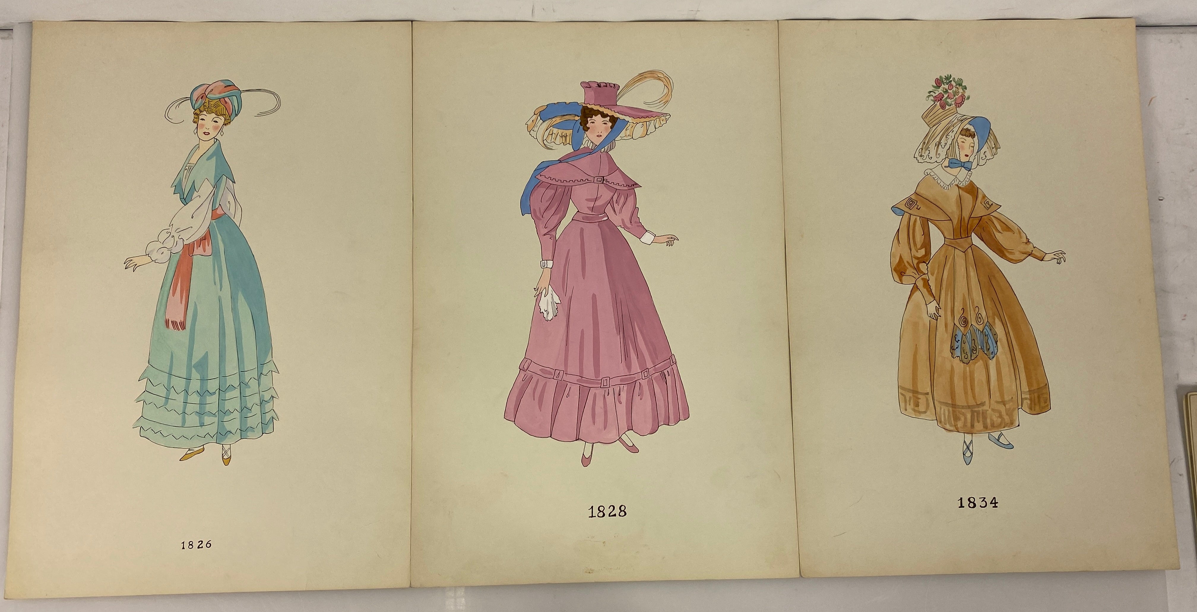 Lot of 6 Fashion Plates 1819-1834