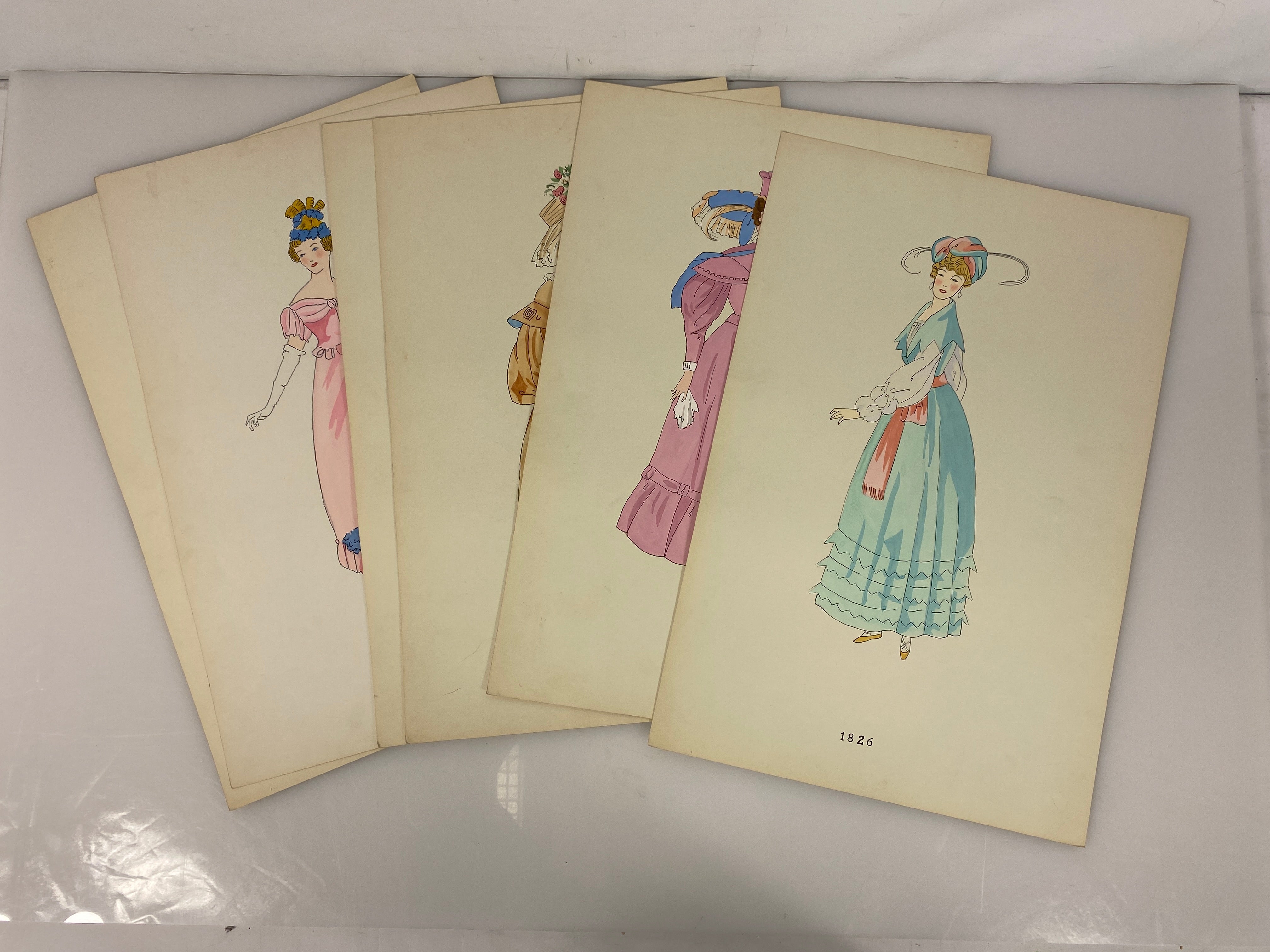 Lot of 6 Fashion Plates 1819-1834