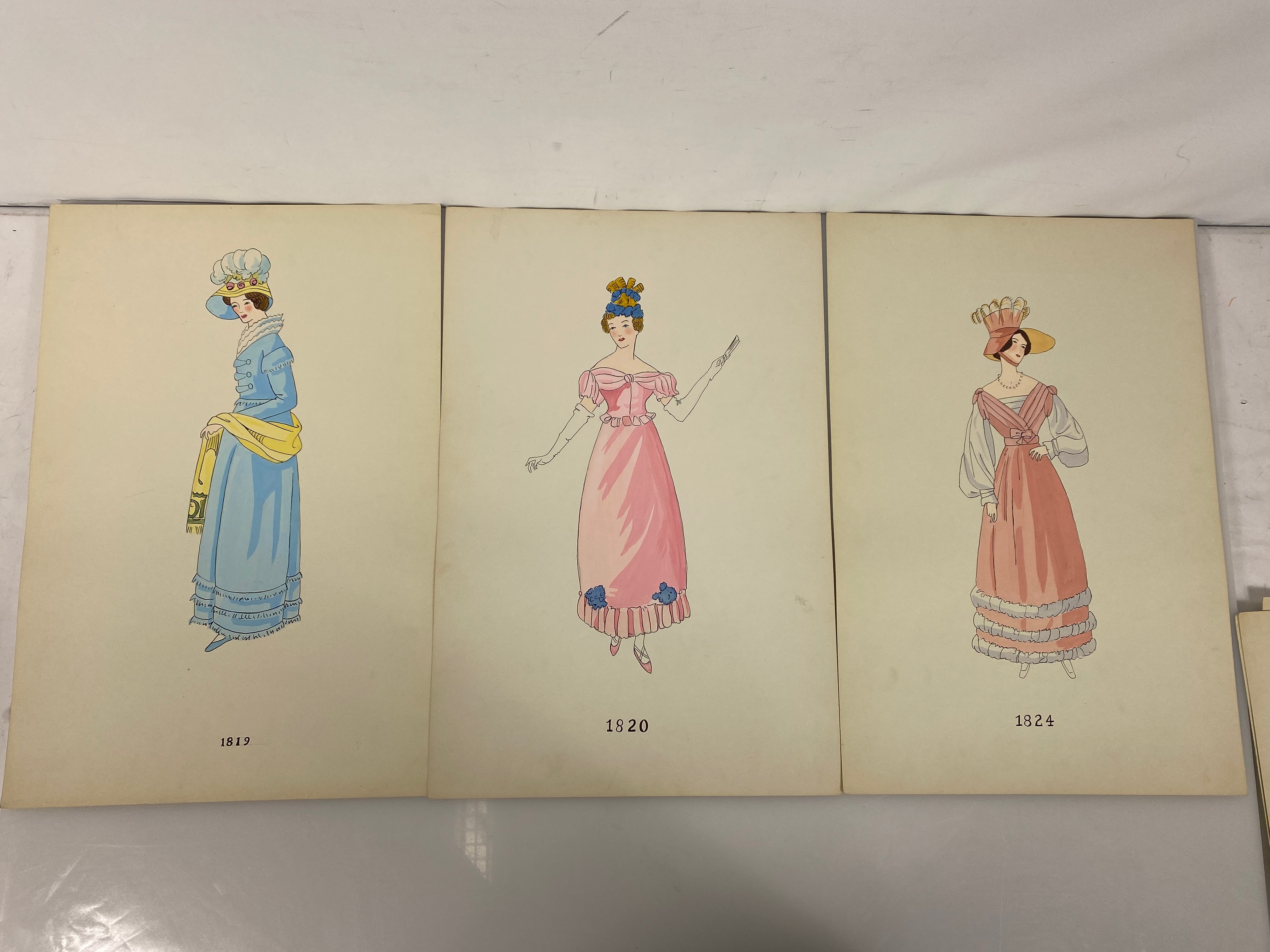 Lot of 6 Fashion Plates 1819-1834