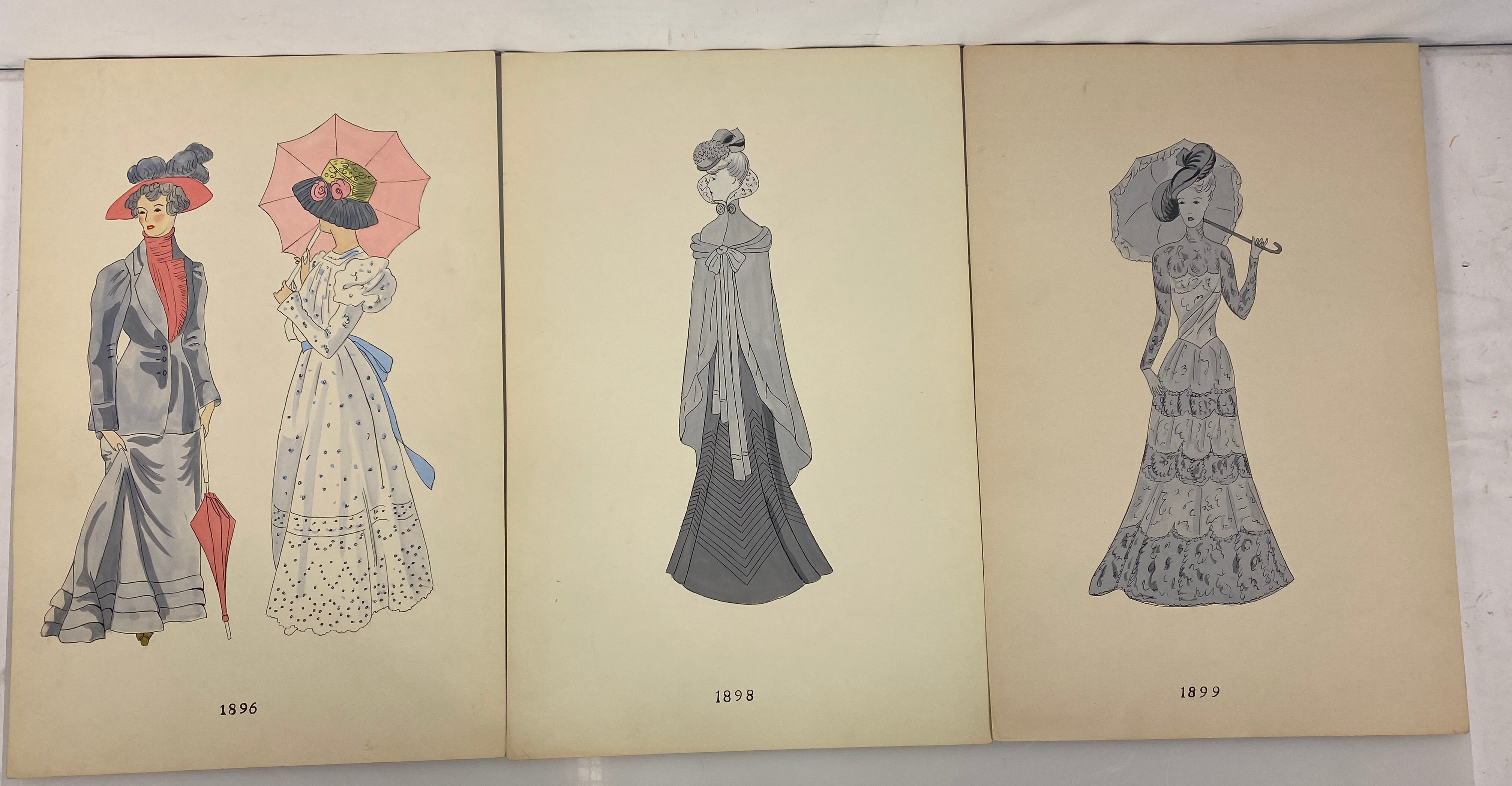 Lot of 6 Fashion Plates 1890-1898