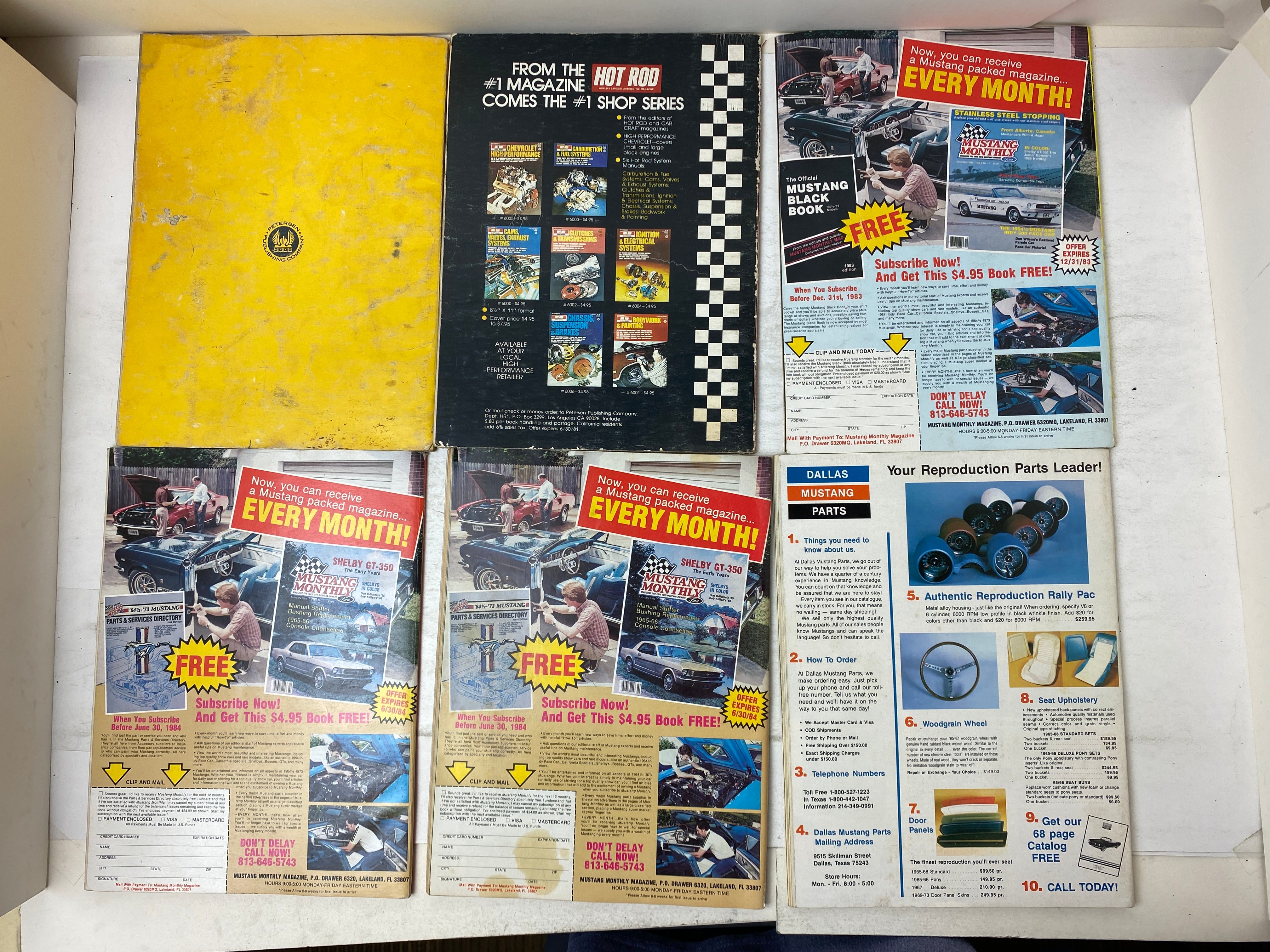 Lot of 6 Hot Rod Mustang Magazines 1980-1986