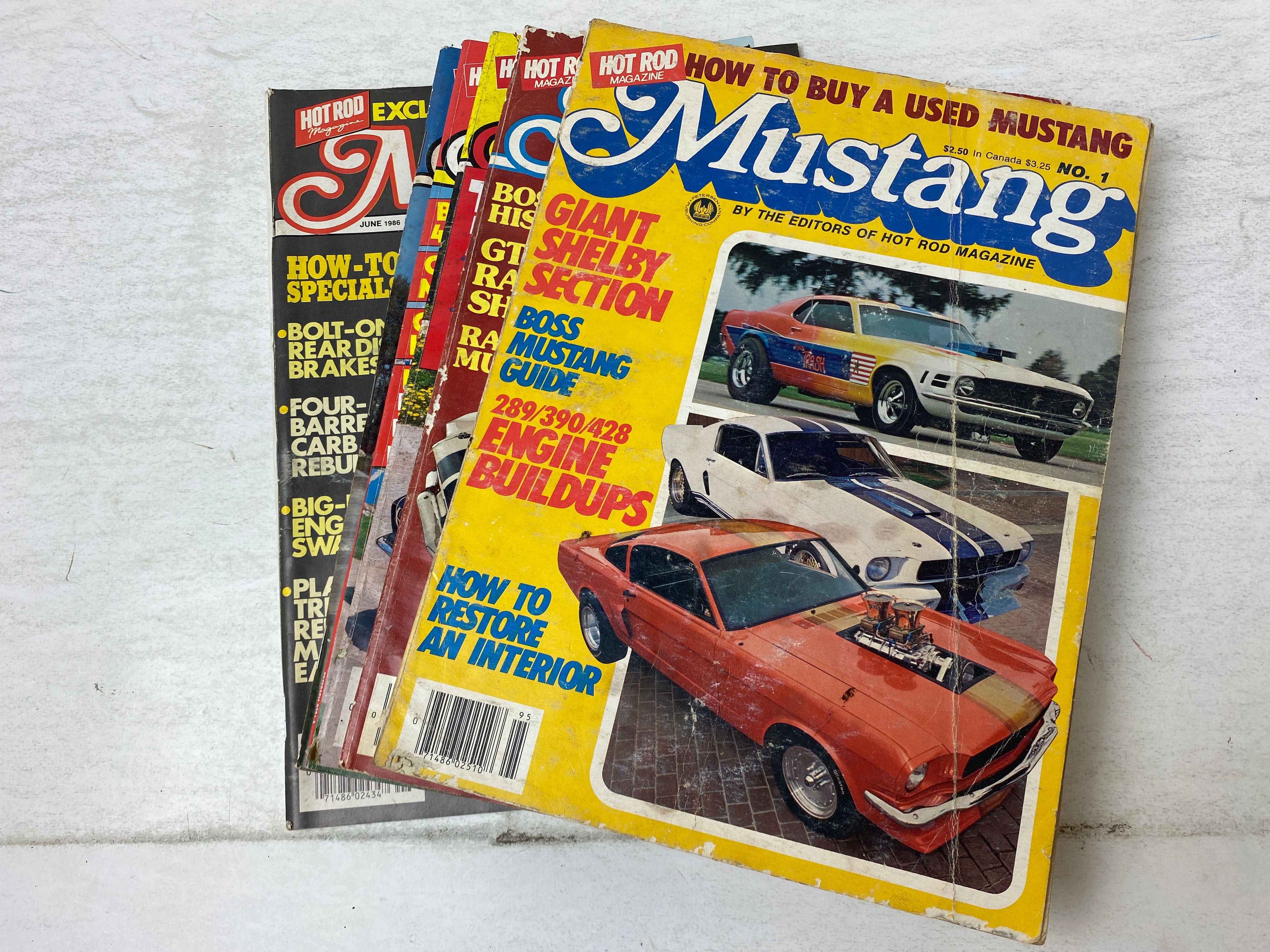 Lot of 6 Hot Rod Mustang Magazines 1980-1986