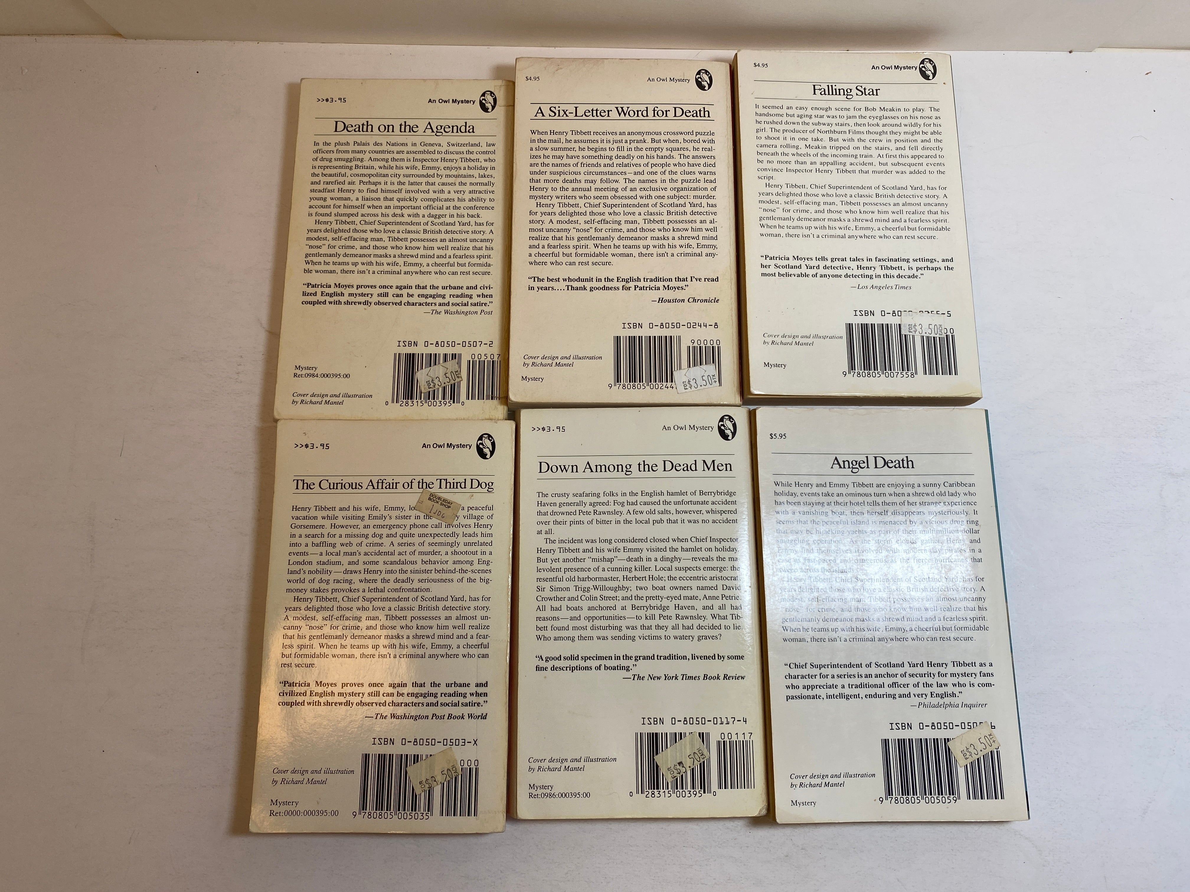 Lot of 6 Inspector Henry Tibbett Mysteries Patricia Moyes