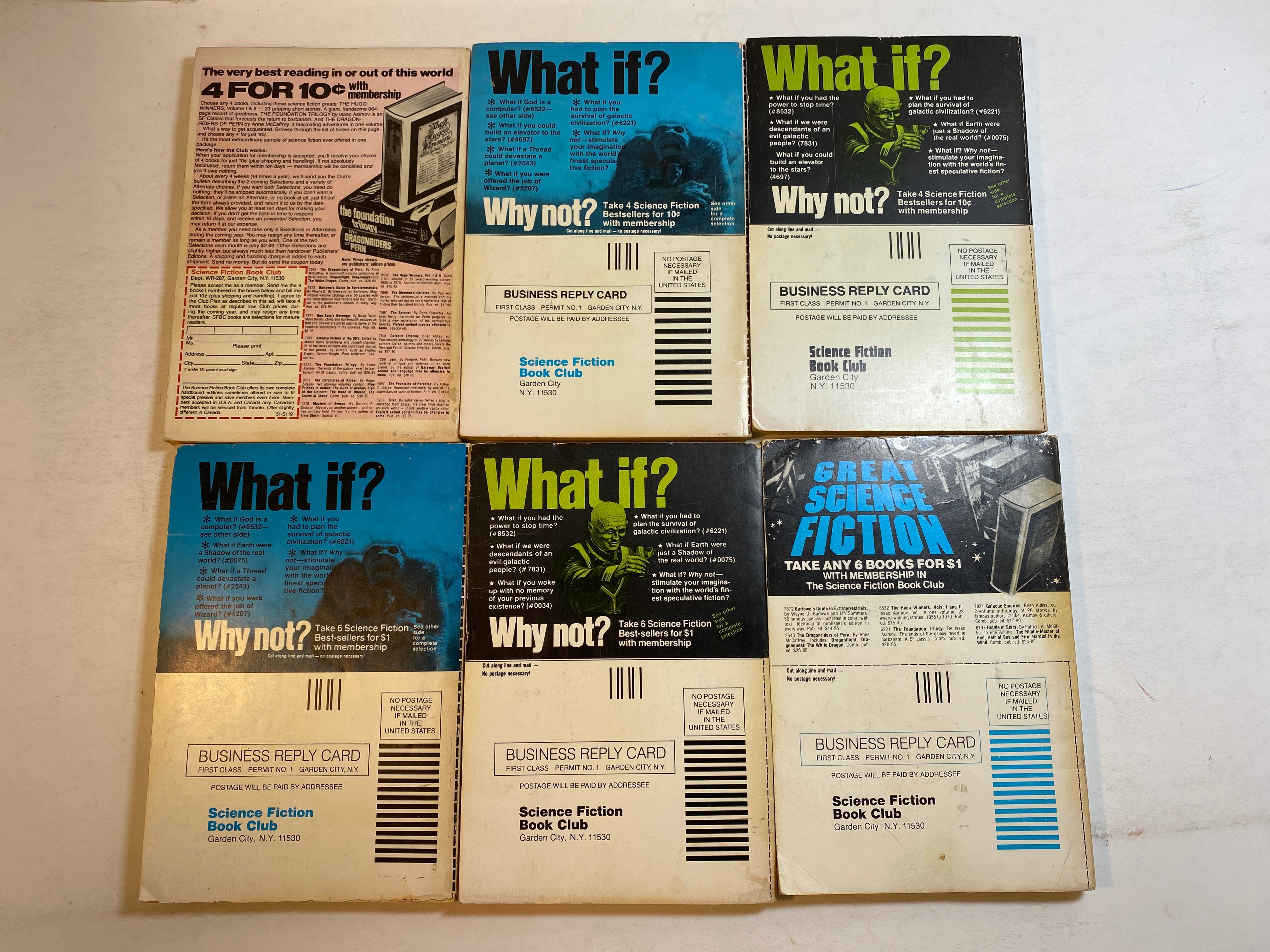 Lot of 6 Isaac Asimov's Science Fiction Magazine 1980