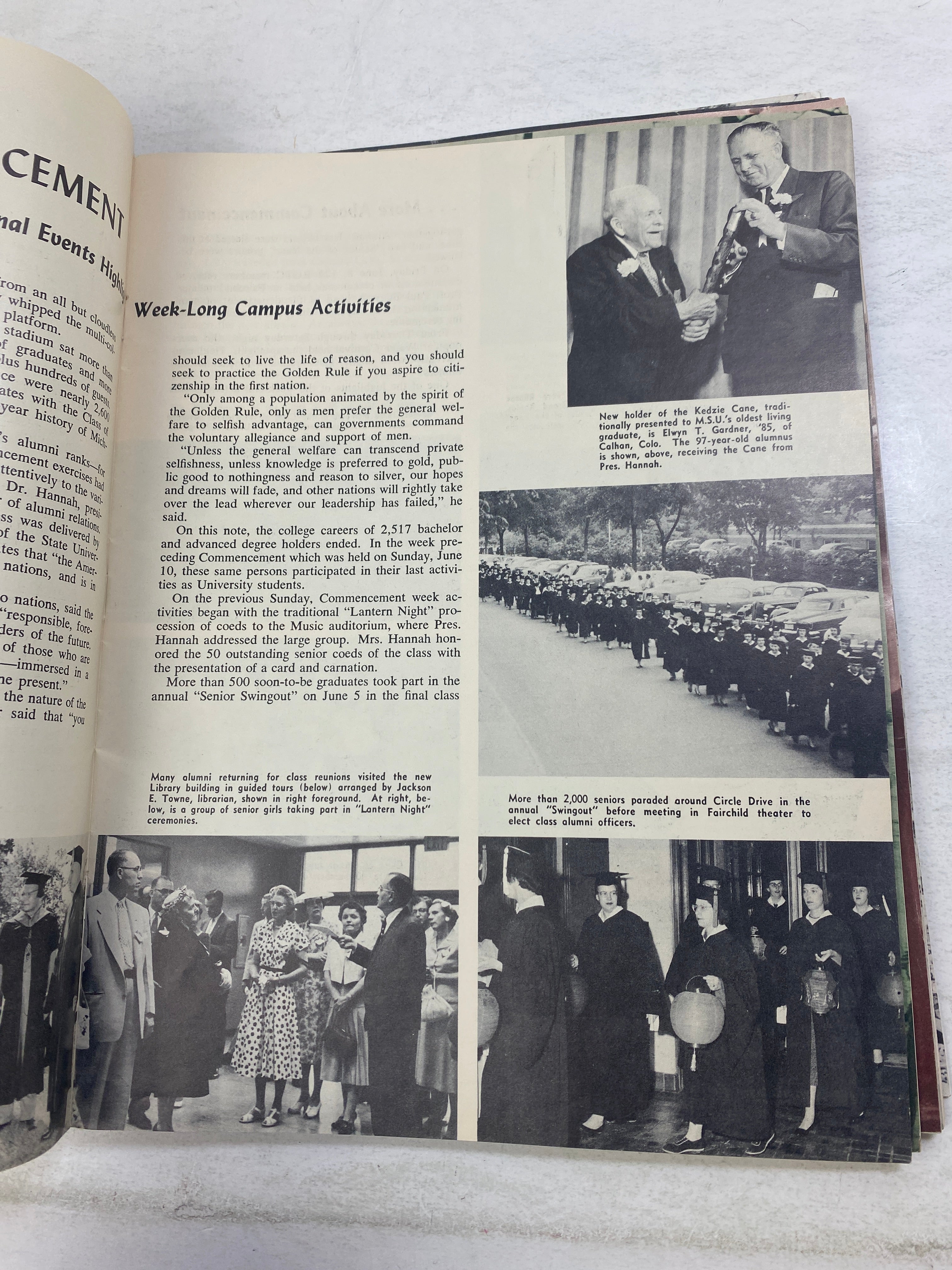 Lot of 6 Michigan State MSU Magazine 1955-1956