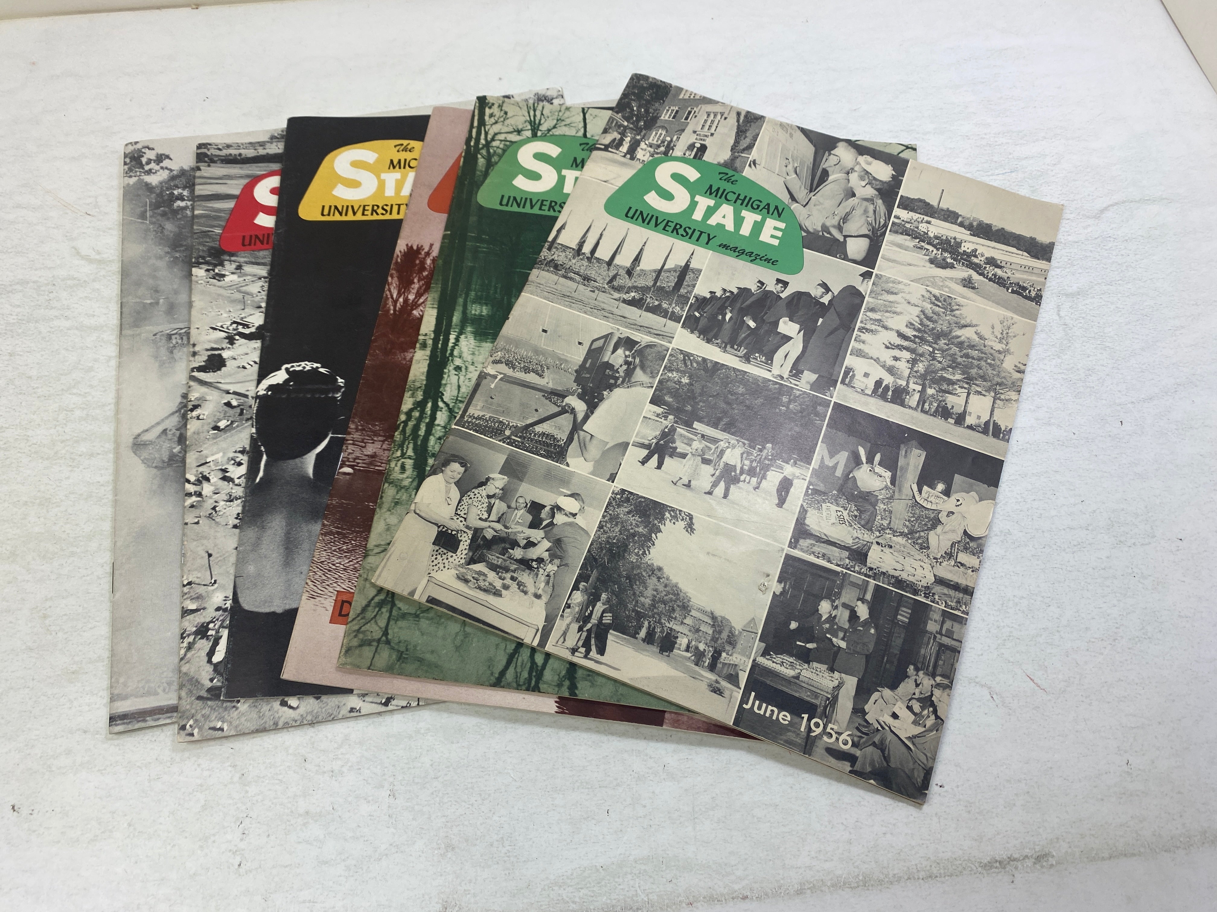 Lot of 6 Michigan State MSU Magazine 1955-1956