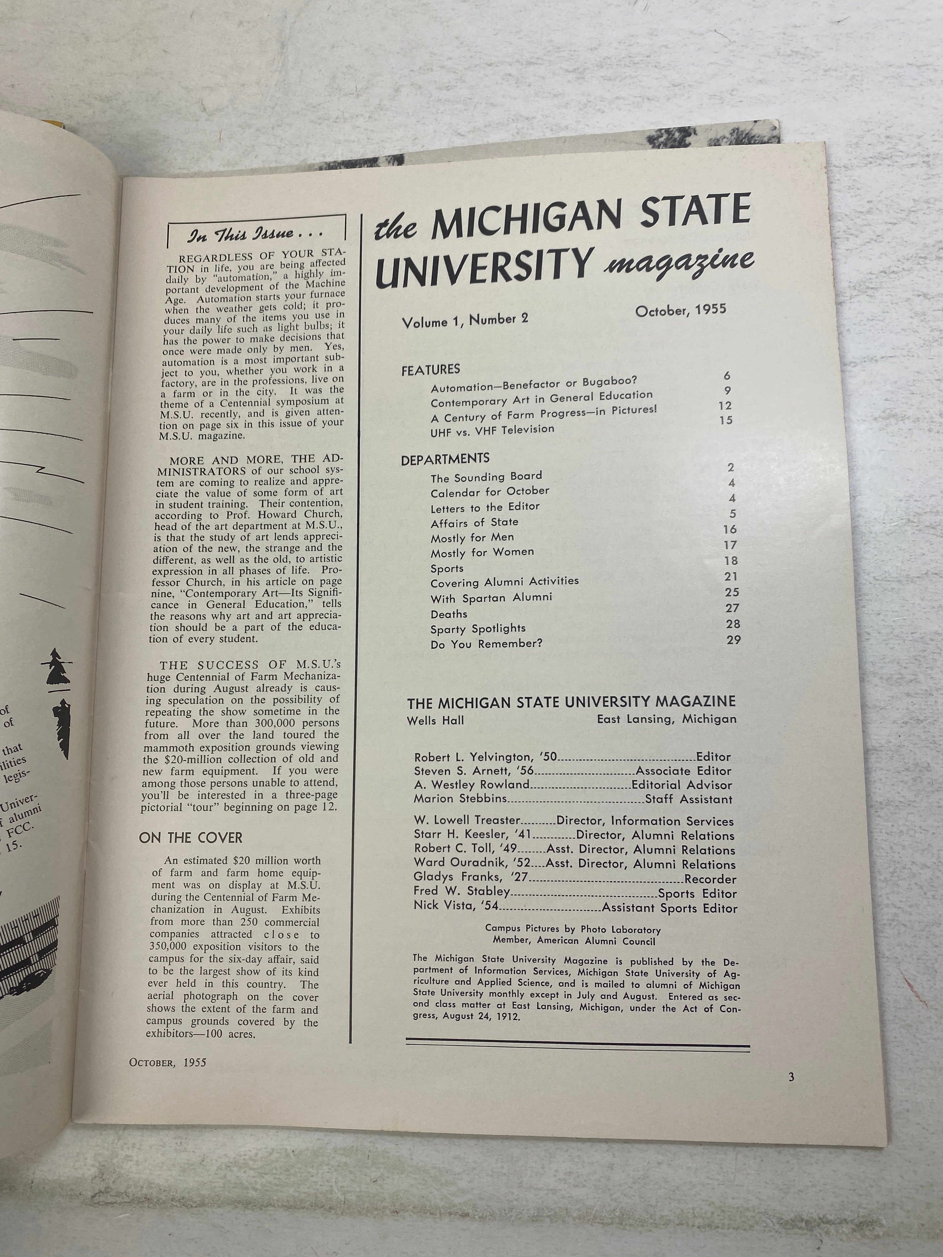 Lot of 6 Michigan State MSU Magazine 1955-1956