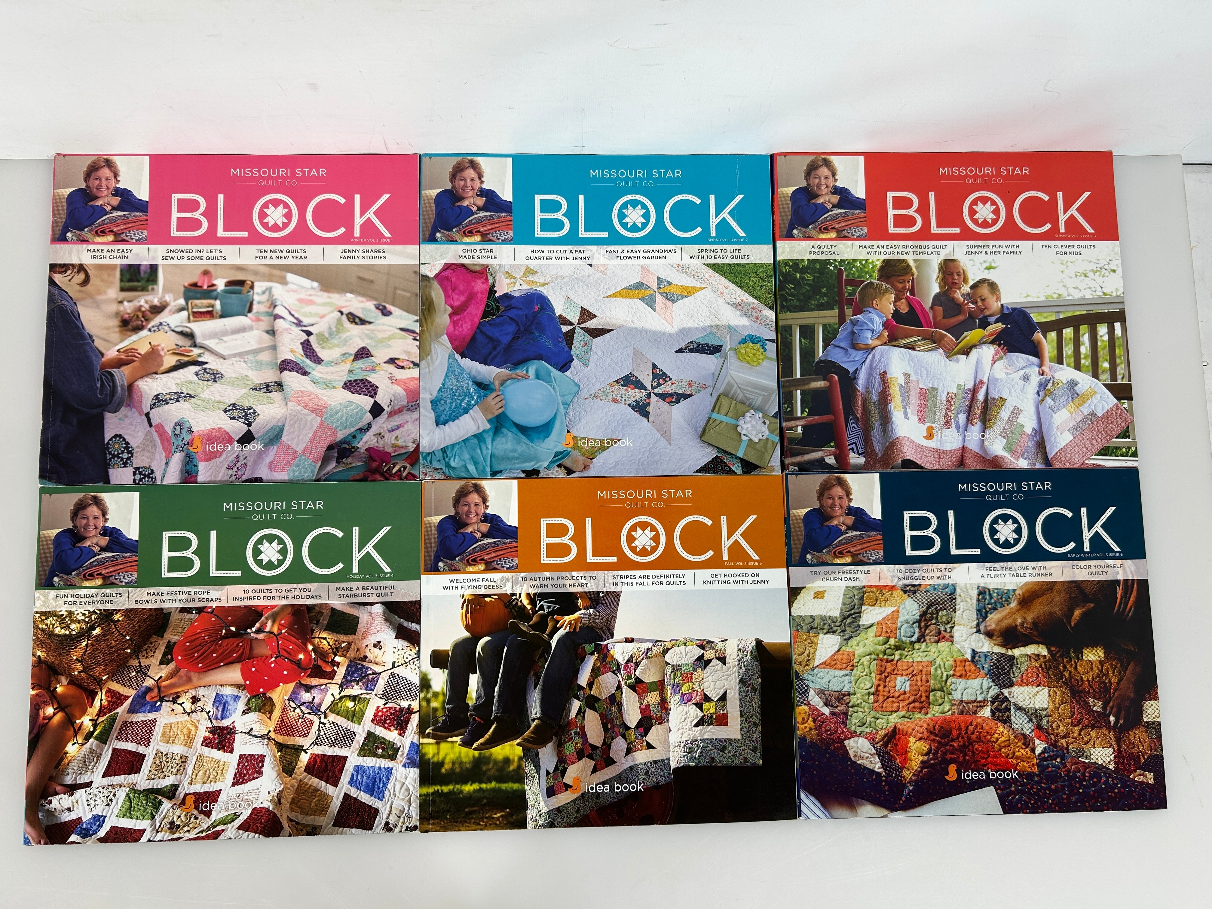 Lot of 6 Missouri Star Quilt Co BLOCK Magazines Vol.3 Full Year (1-6) 2016