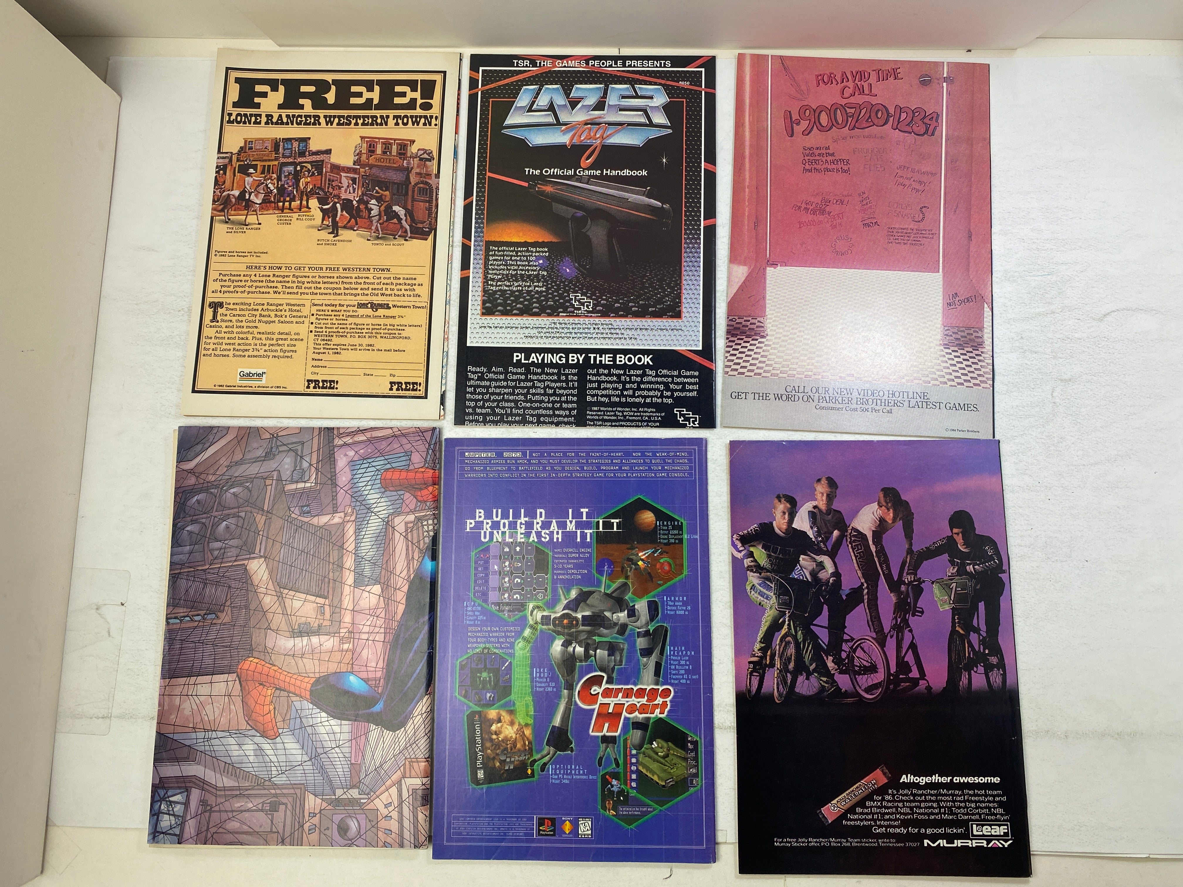 Lot of 6 Peter Parker Spider Man Mixed Title Marvel Comics 1982-1999